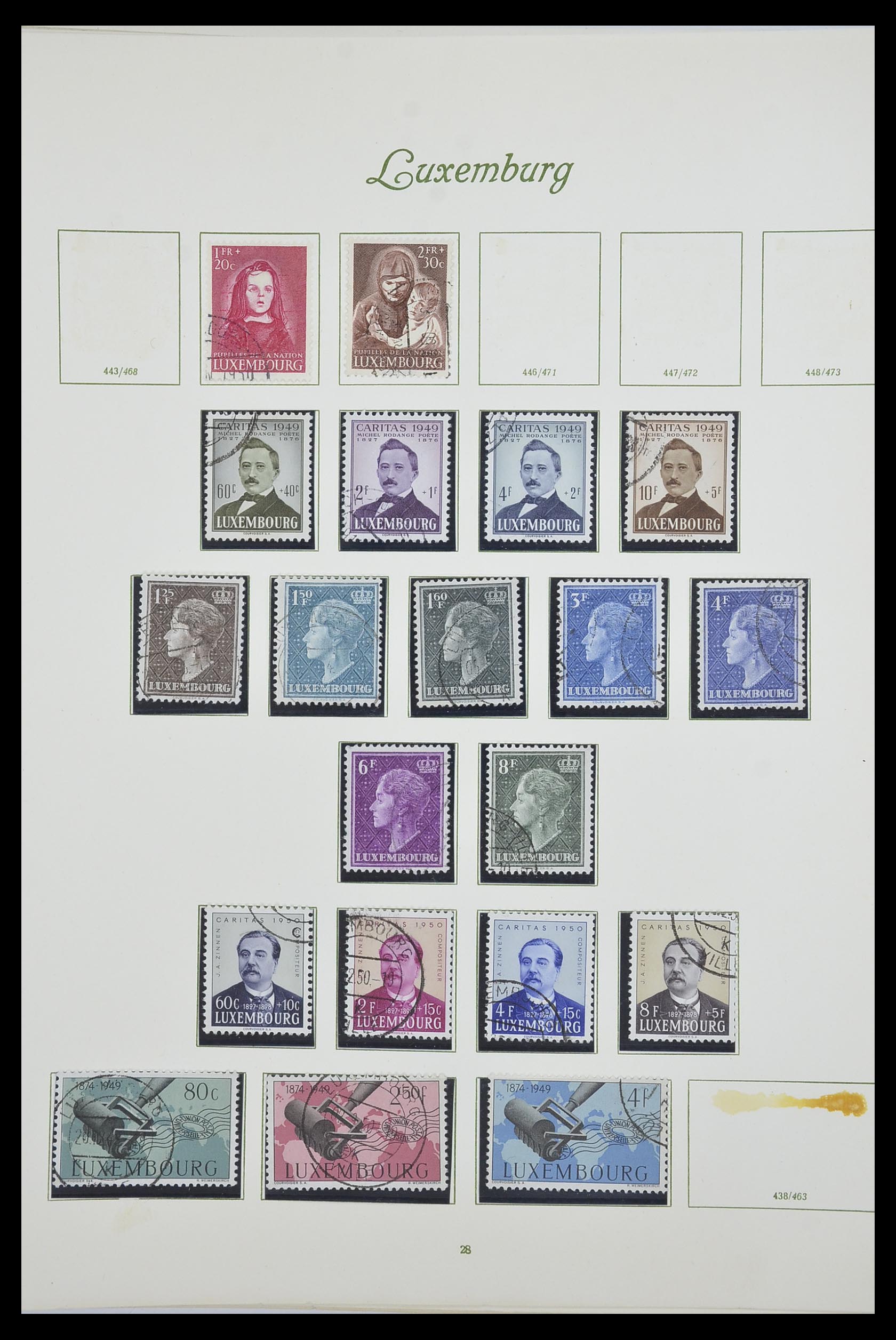 33609 034 - Stamp collection 33609 Luxembourg 1852-1968.