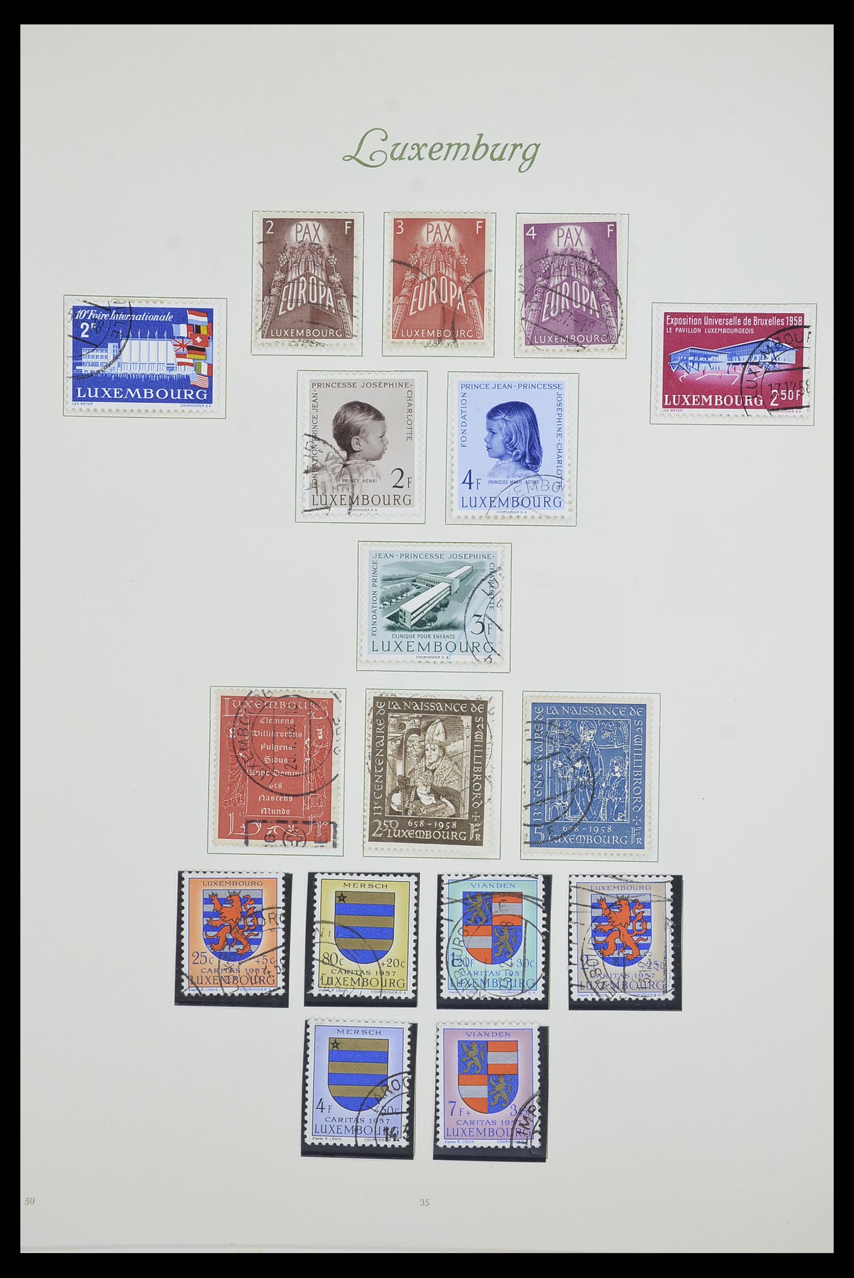 33609 041 - Postzegelverzameling 33609 Luxemburg 1852-1968.