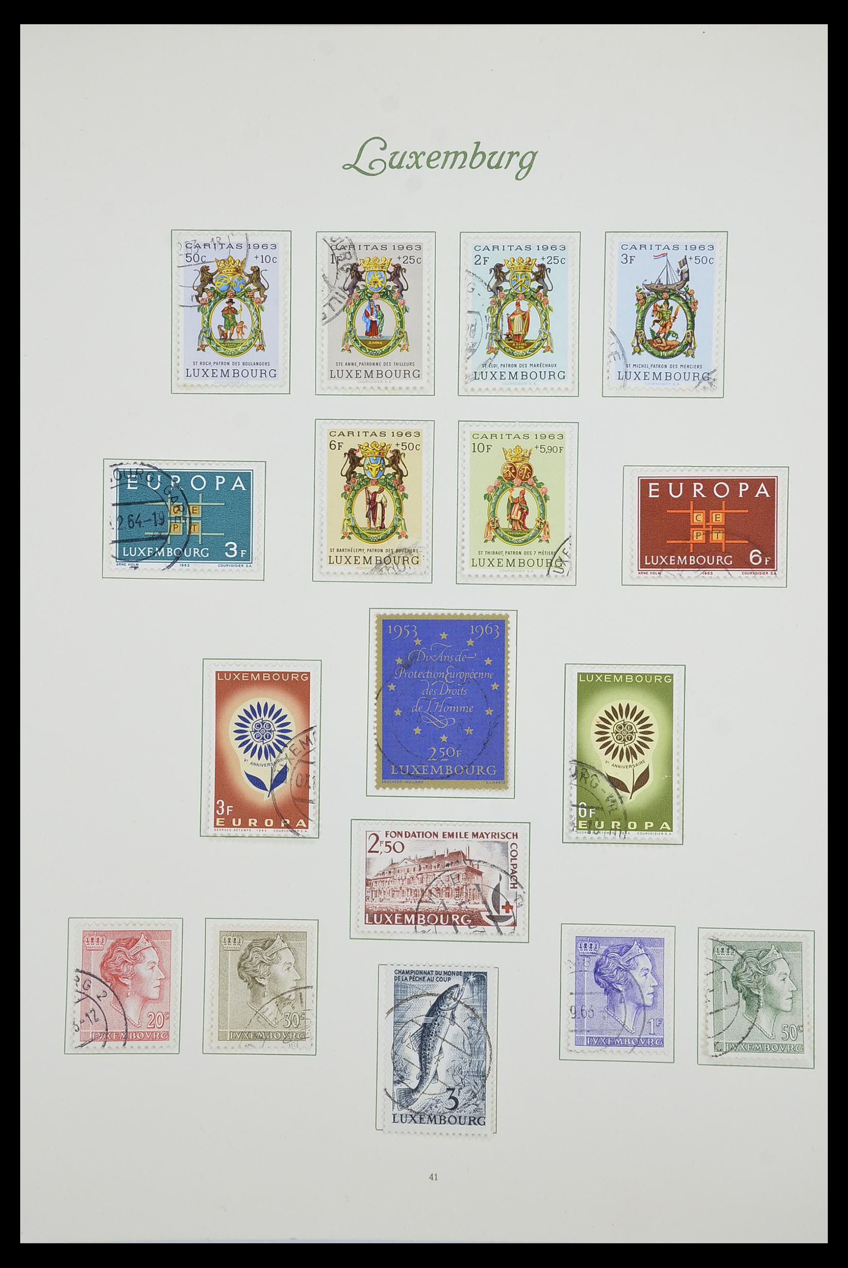 33609 047 - Stamp collection 33609 Luxembourg 1852-1968.