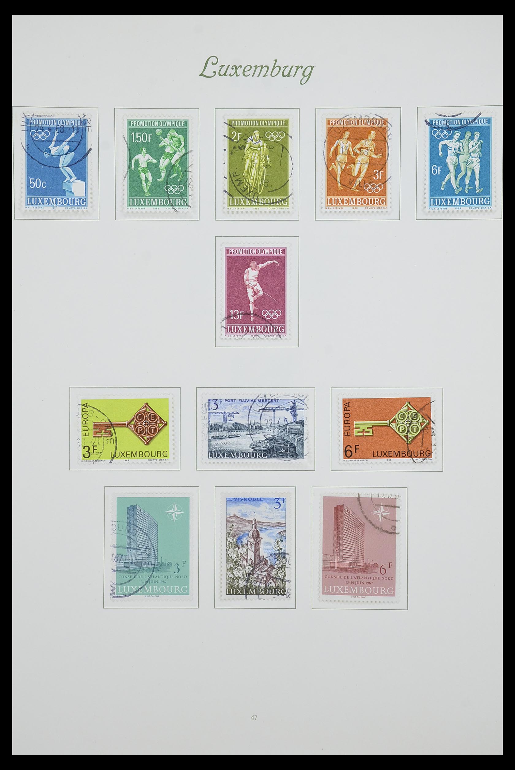33609 053 - Postzegelverzameling 33609 Luxemburg 1852-1968.