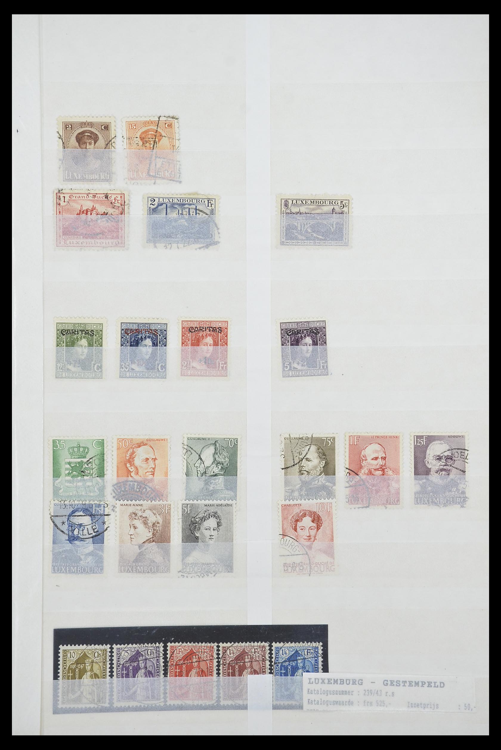 33610 007 - Postzegelverzameling 33610 Luxemburg 1852-1955.