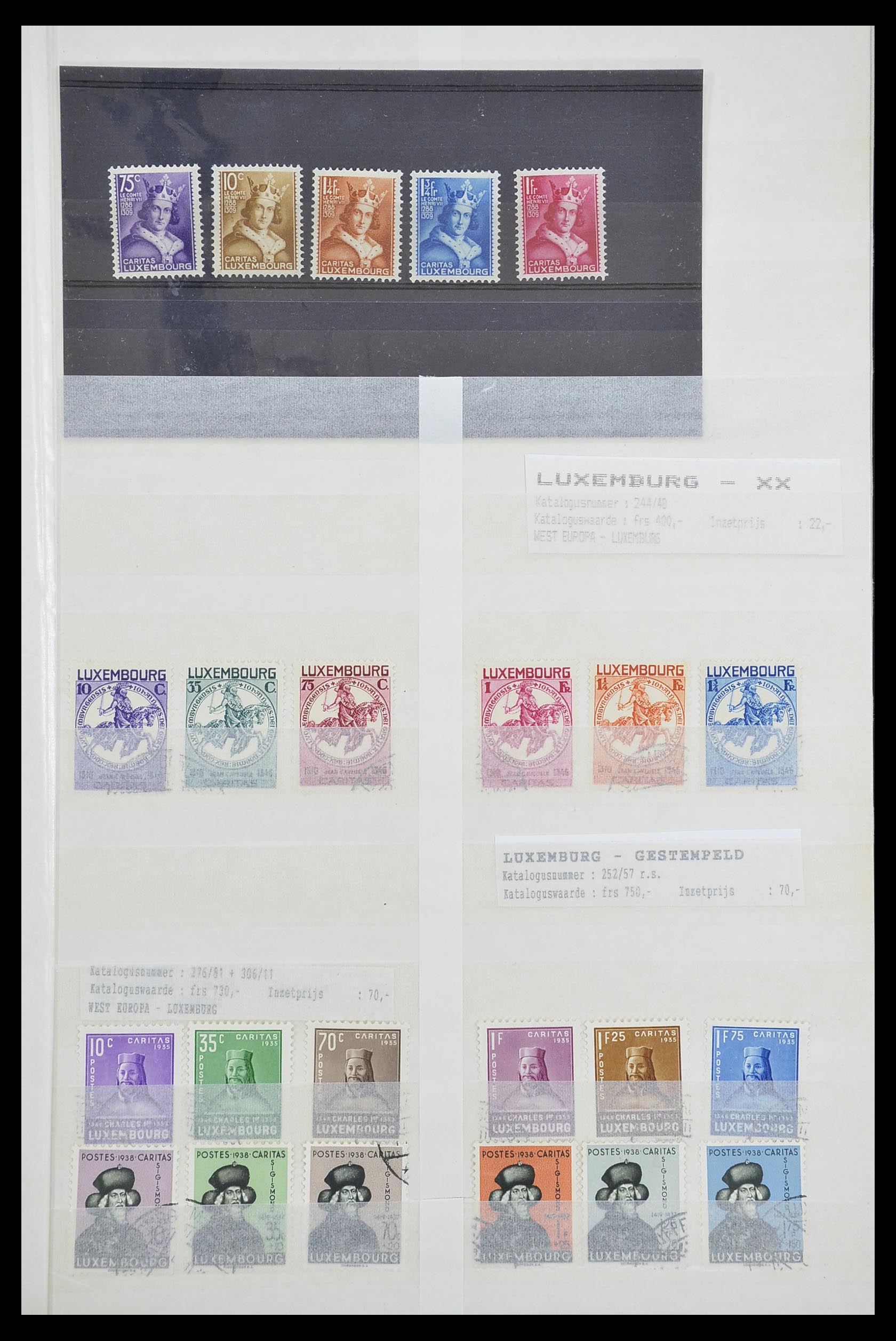 33610 009 - Postzegelverzameling 33610 Luxemburg 1852-1955.