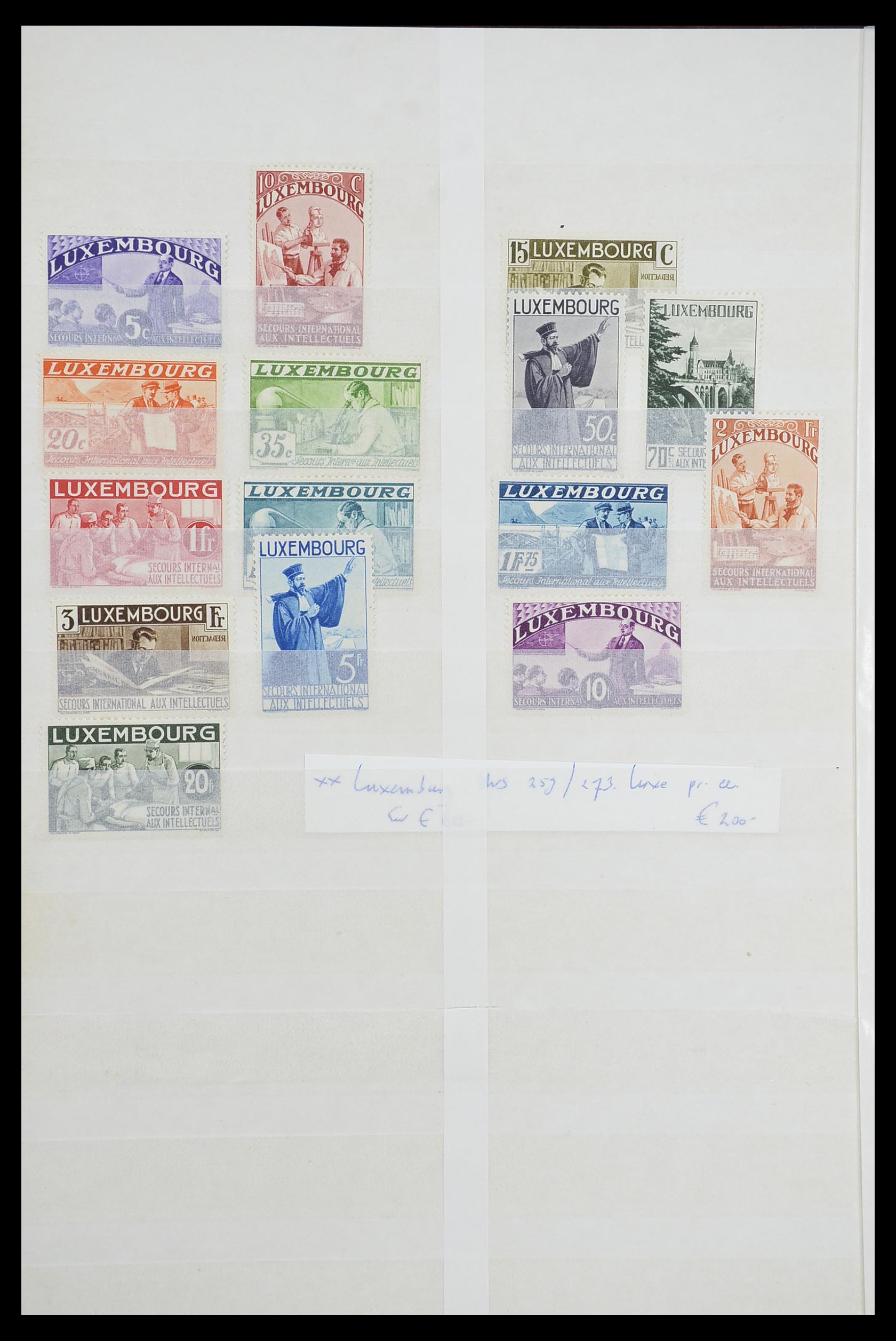 33610 010 - Postzegelverzameling 33610 Luxemburg 1852-1955.