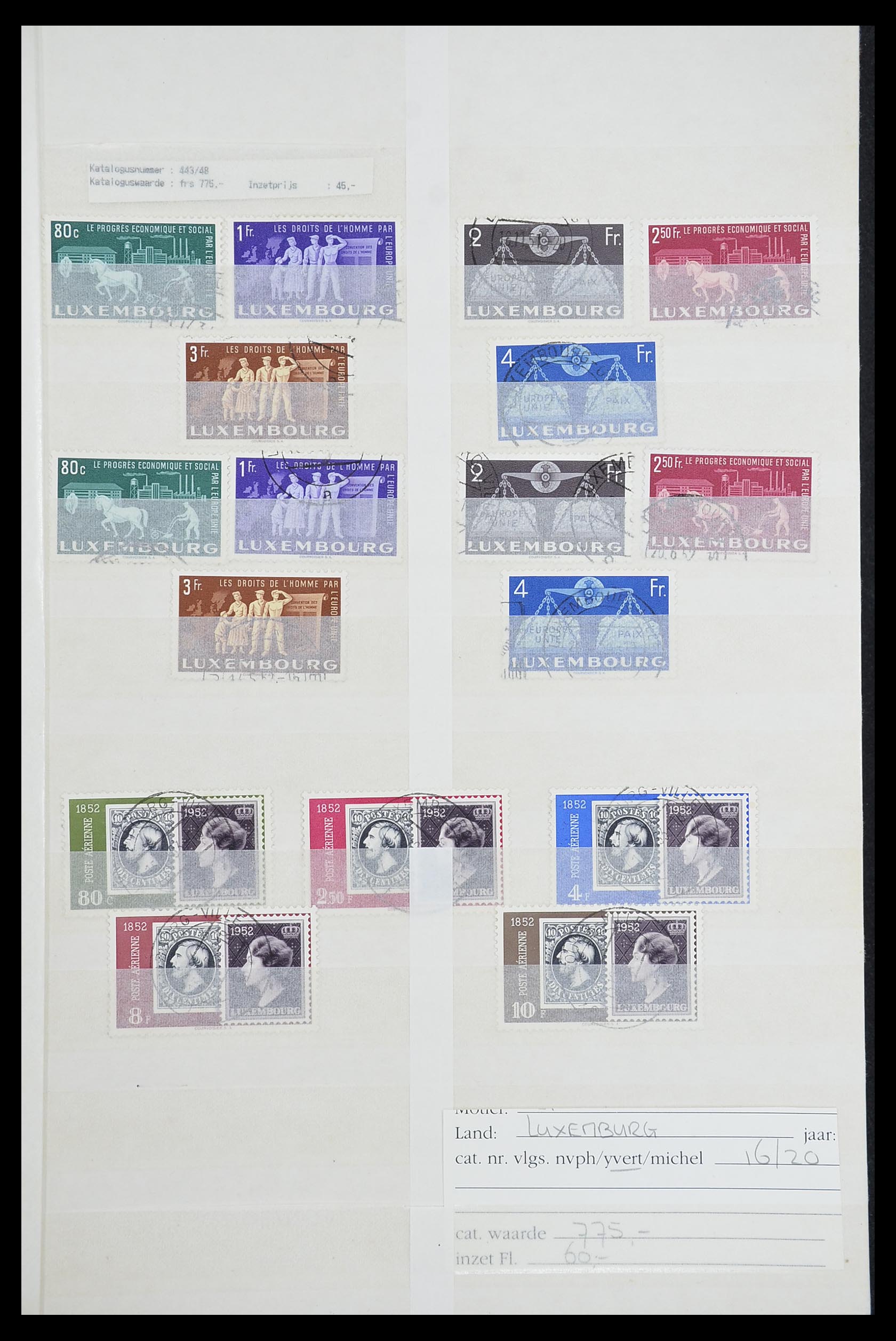 33610 011 - Postzegelverzameling 33610 Luxemburg 1852-1955.