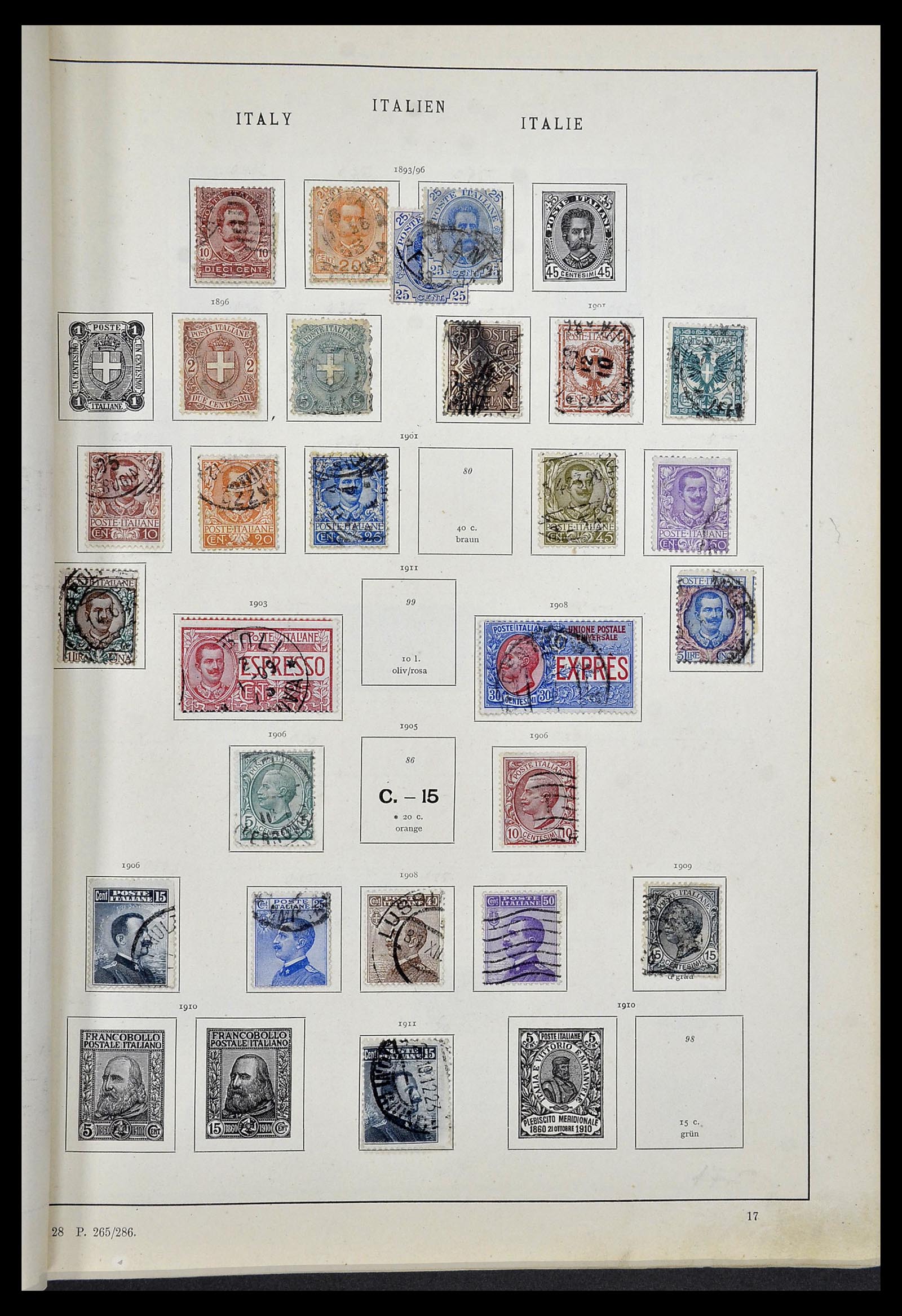 33619 005 - Postzegelverzameling 33619 Italiaanse gebieden/bezetting/koloniën 187