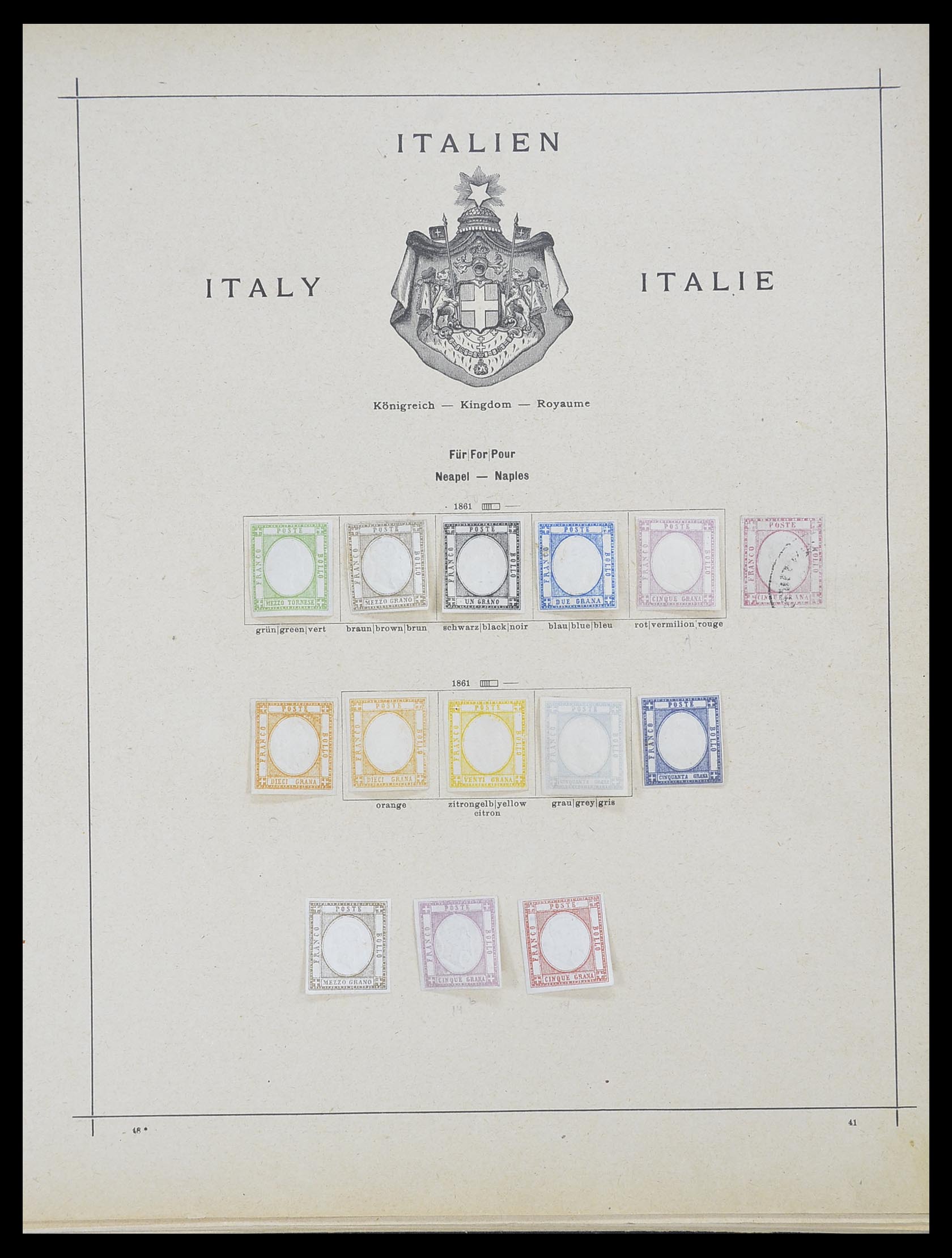 33620 001 - Stamp collection 33620 Italian States/Italy/territories 1851-1935.