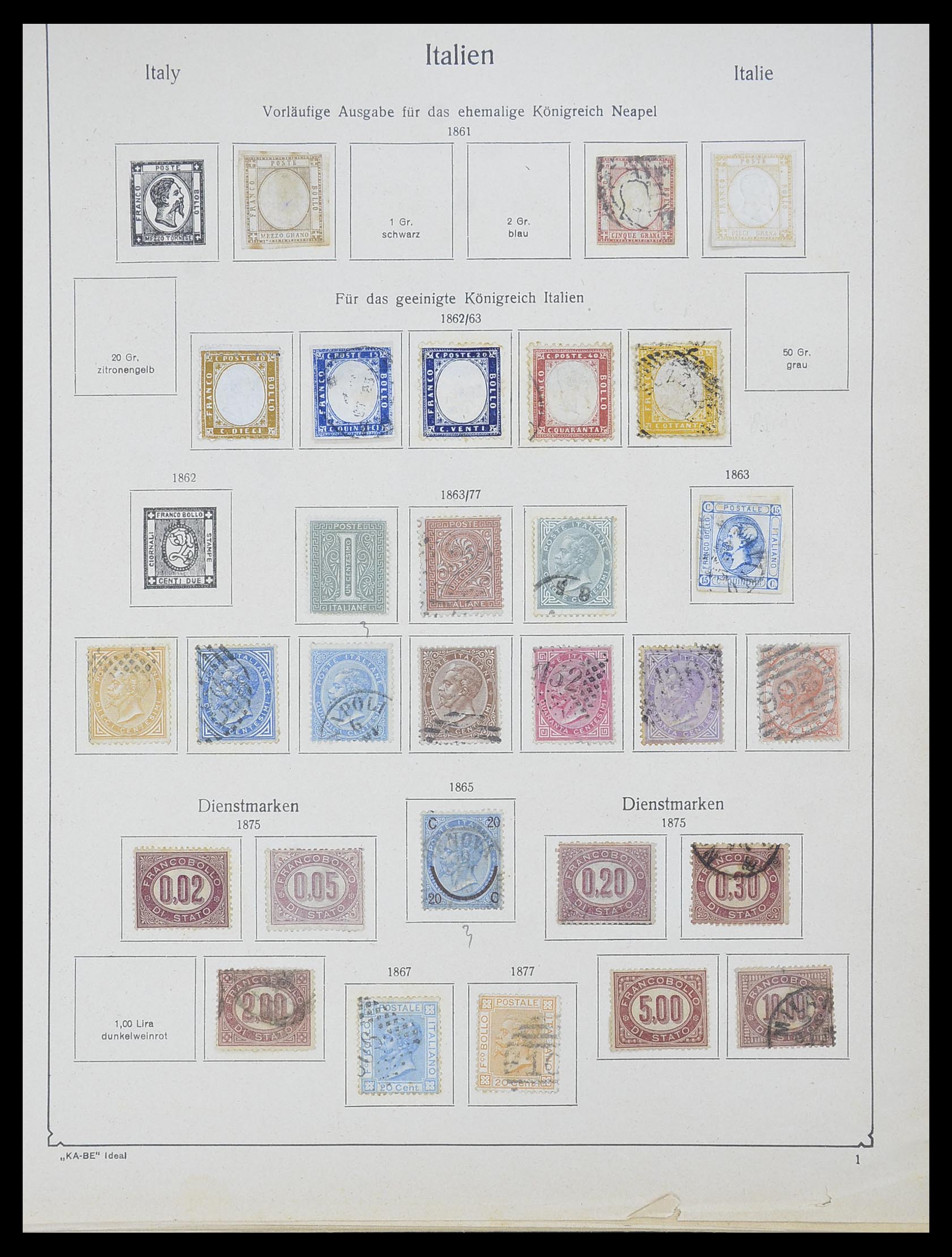 33620 008 - Stamp collection 33620 Italian States/Italy/territories 1851-1935.