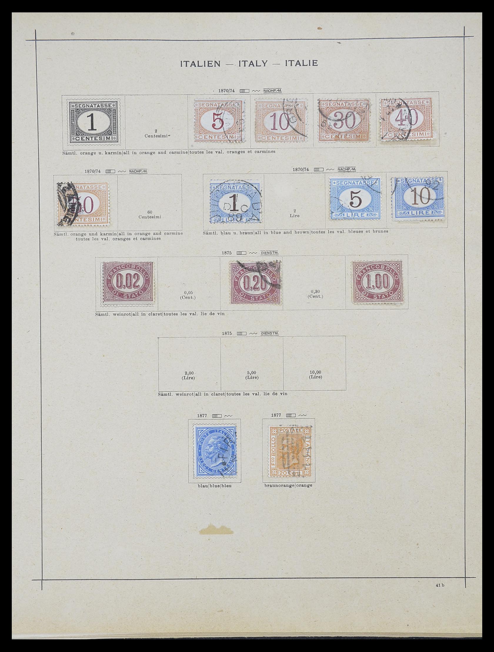 33620 011 - Stamp collection 33620 Italian States/Italy/territories 1851-1935.