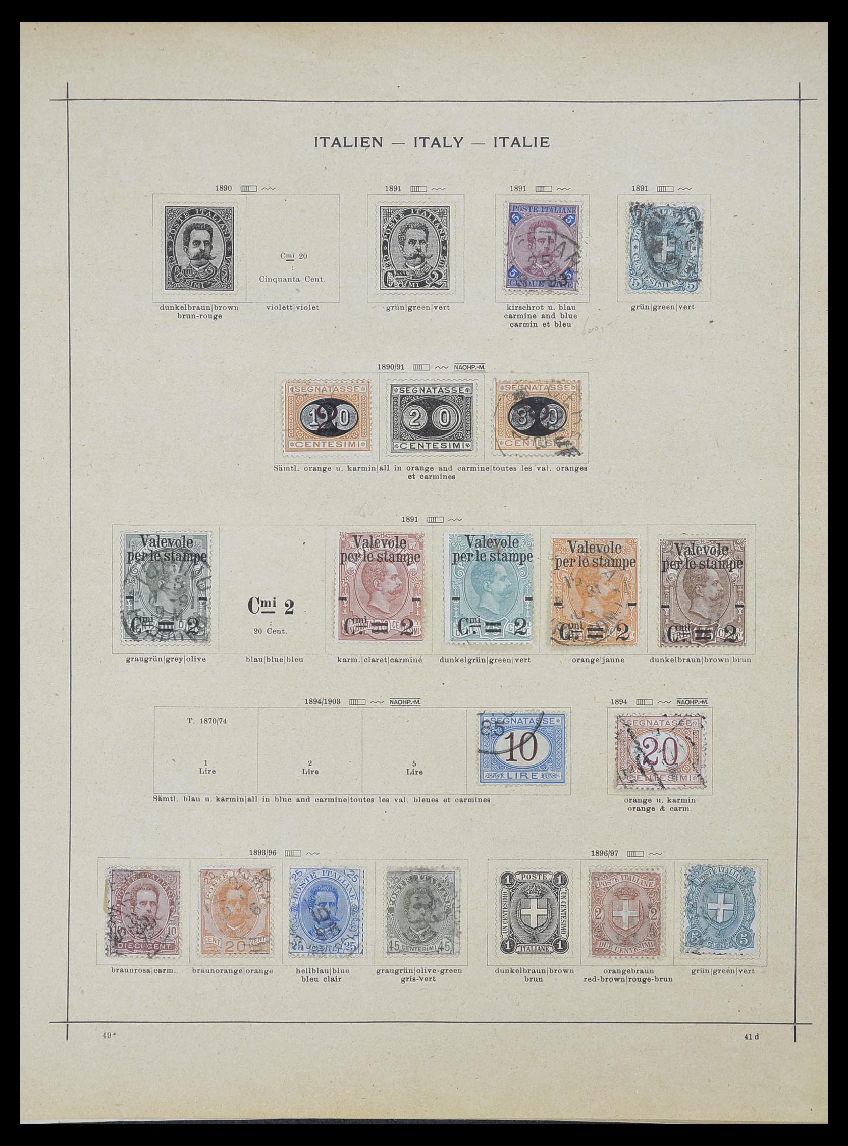 33620 014 - Stamp collection 33620 Italian States/Italy/territories 1851-1935.
