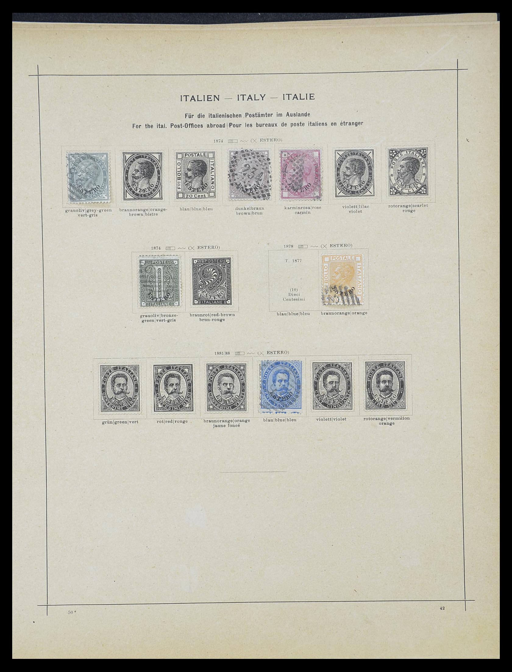 33620 051 - Stamp collection 33620 Italian States/Italy/territories 1851-1935.