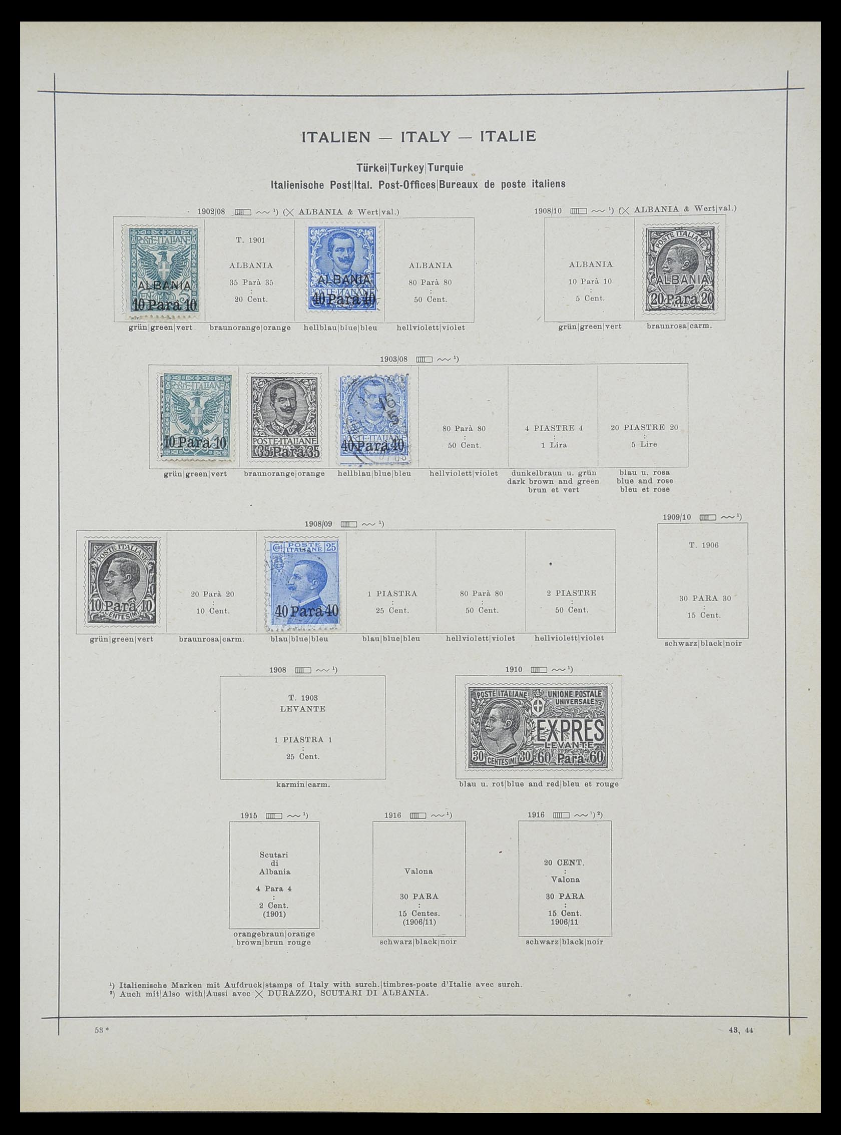33620 056 - Stamp collection 33620 Italian States/Italy/territories 1851-1935.