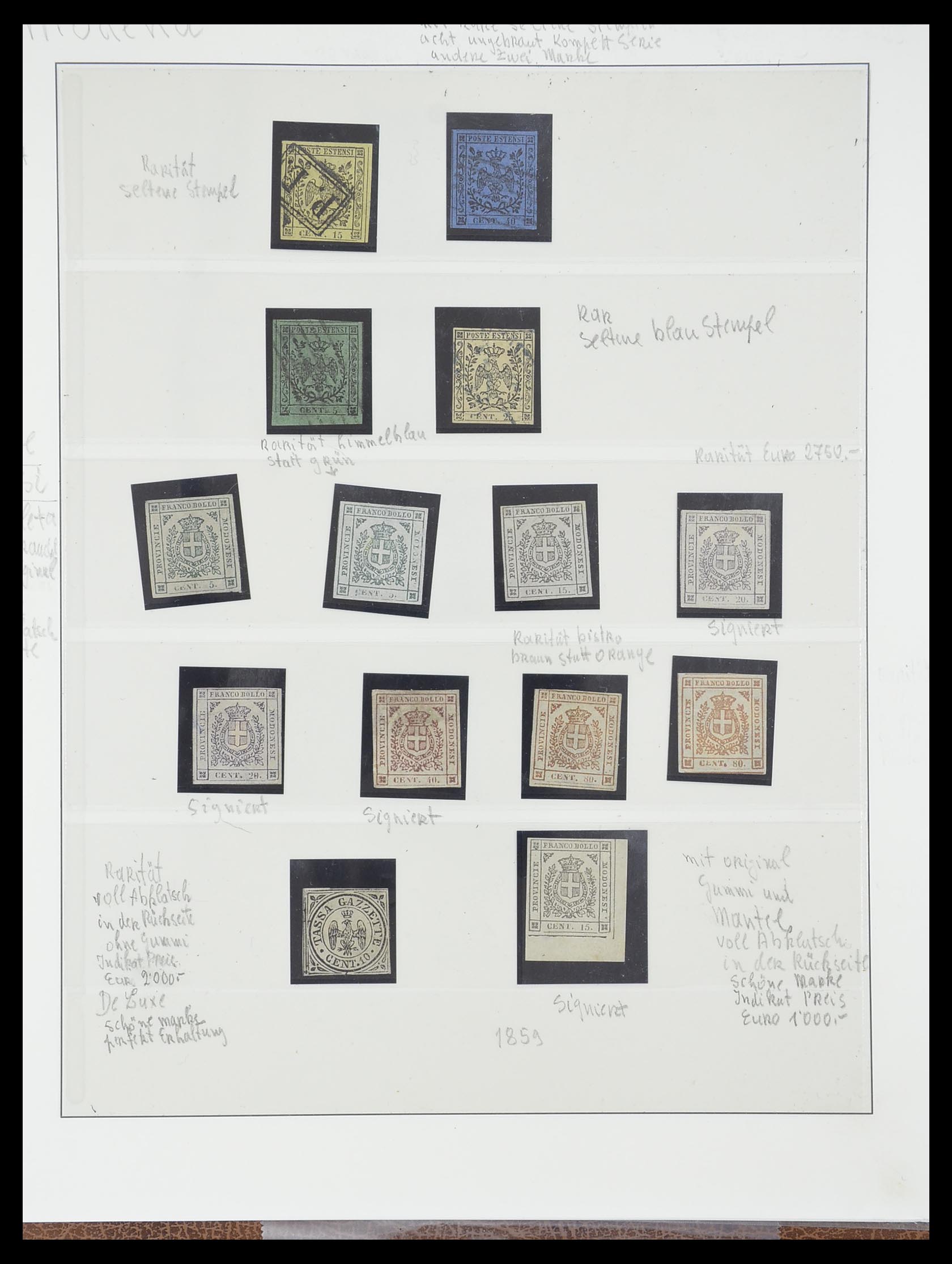 33621 007 - Postzegelverzameling 33621 Italiaanse Staten supercollectie 1851-1868