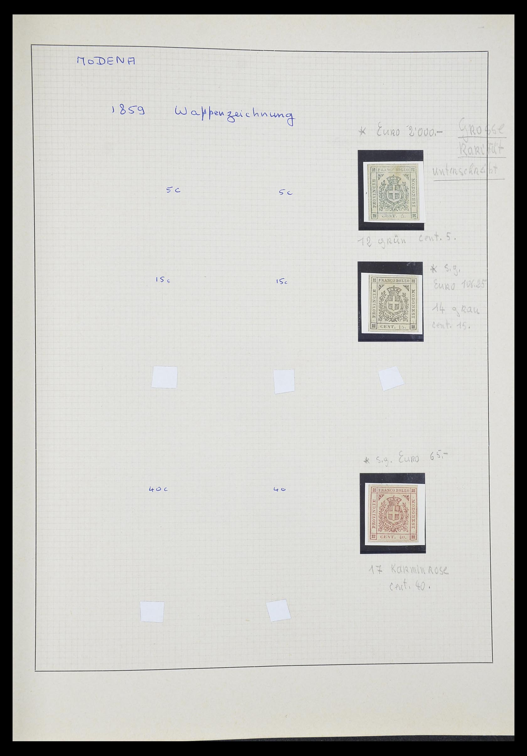 33621 038 - Postzegelverzameling 33621 Italiaanse Staten supercollectie 1851-1868