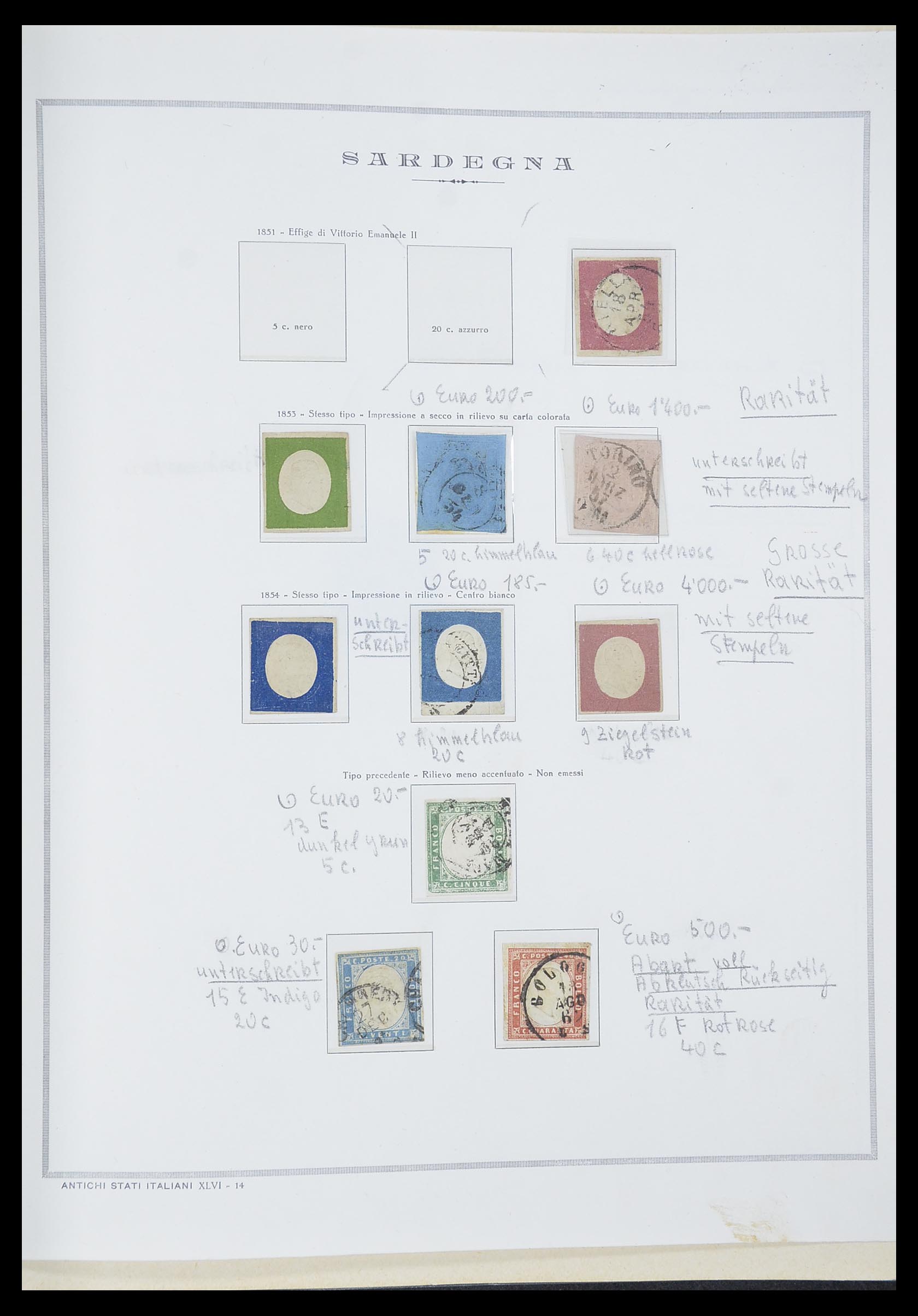 33621 040 - Stamp collection 33621 Italian States supercollection 1851-1868.
