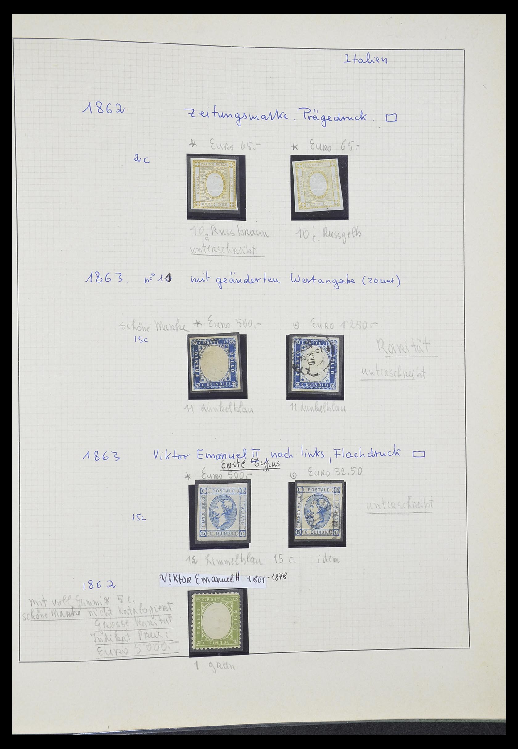 33621 049 - Postzegelverzameling 33621 Italiaanse Staten supercollectie 1851-1868
