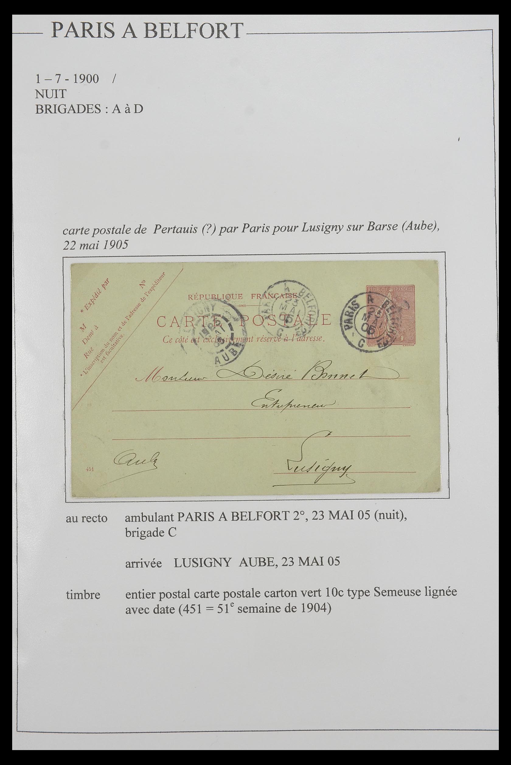 33624 005 - Stamp collection 33624 France covers 1854-1907.