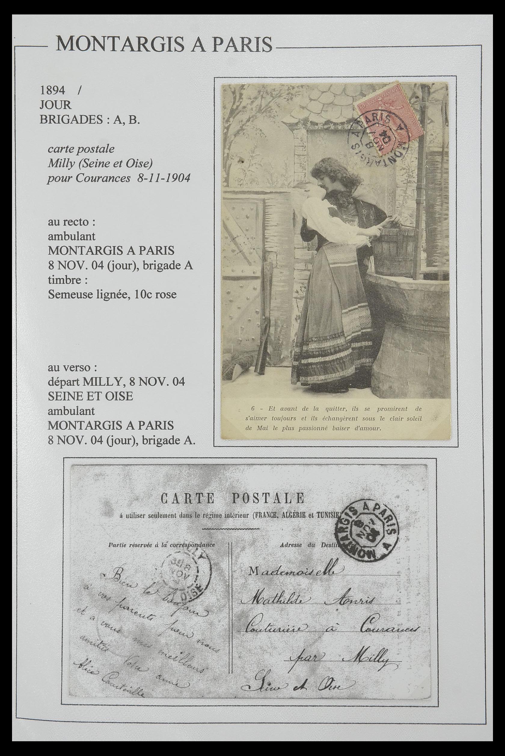 33624 024 - Postzegelverzameling 33624 Frankrijk brieven 1854-1907.