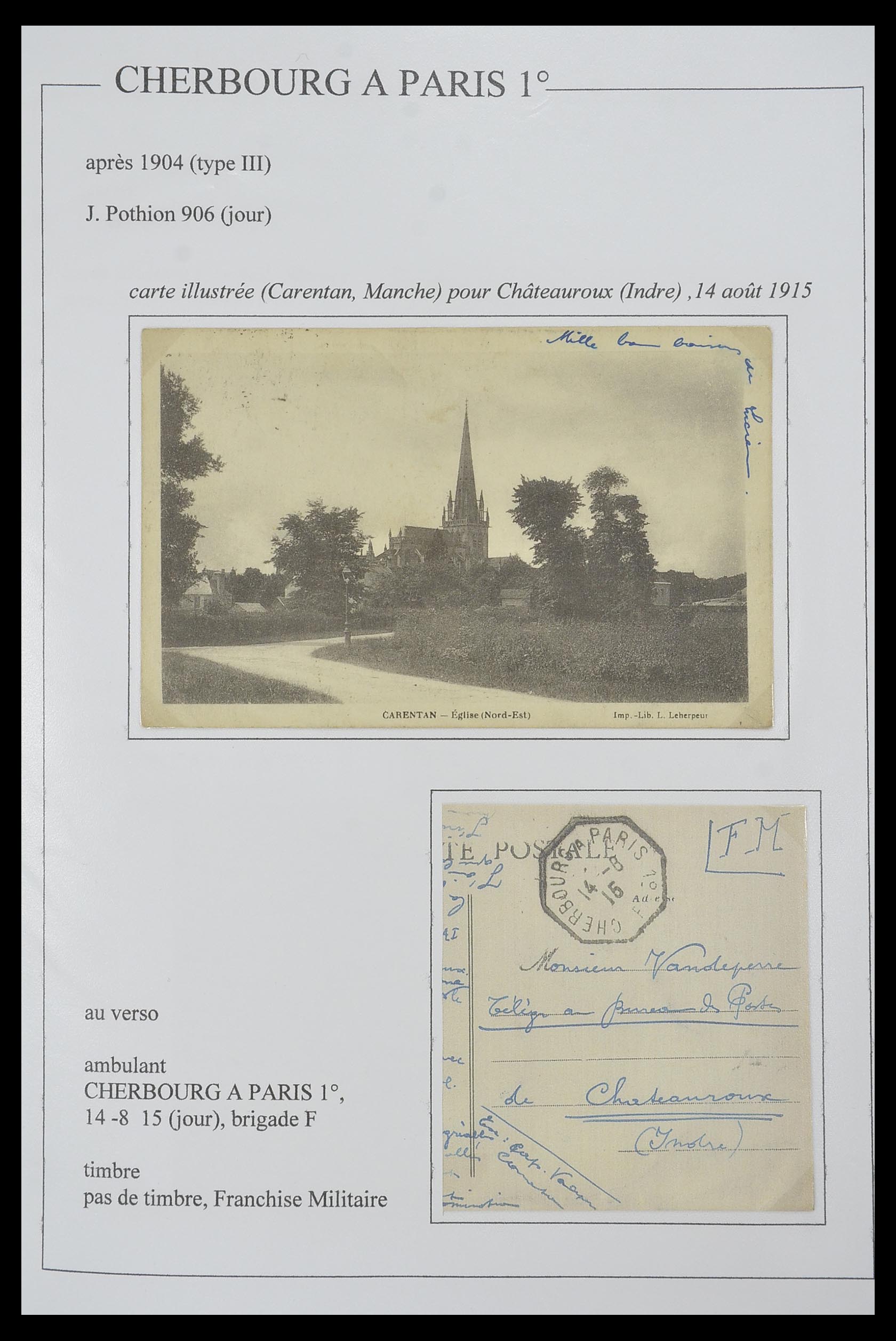 33624 030 - Postzegelverzameling 33624 Frankrijk brieven 1854-1907.