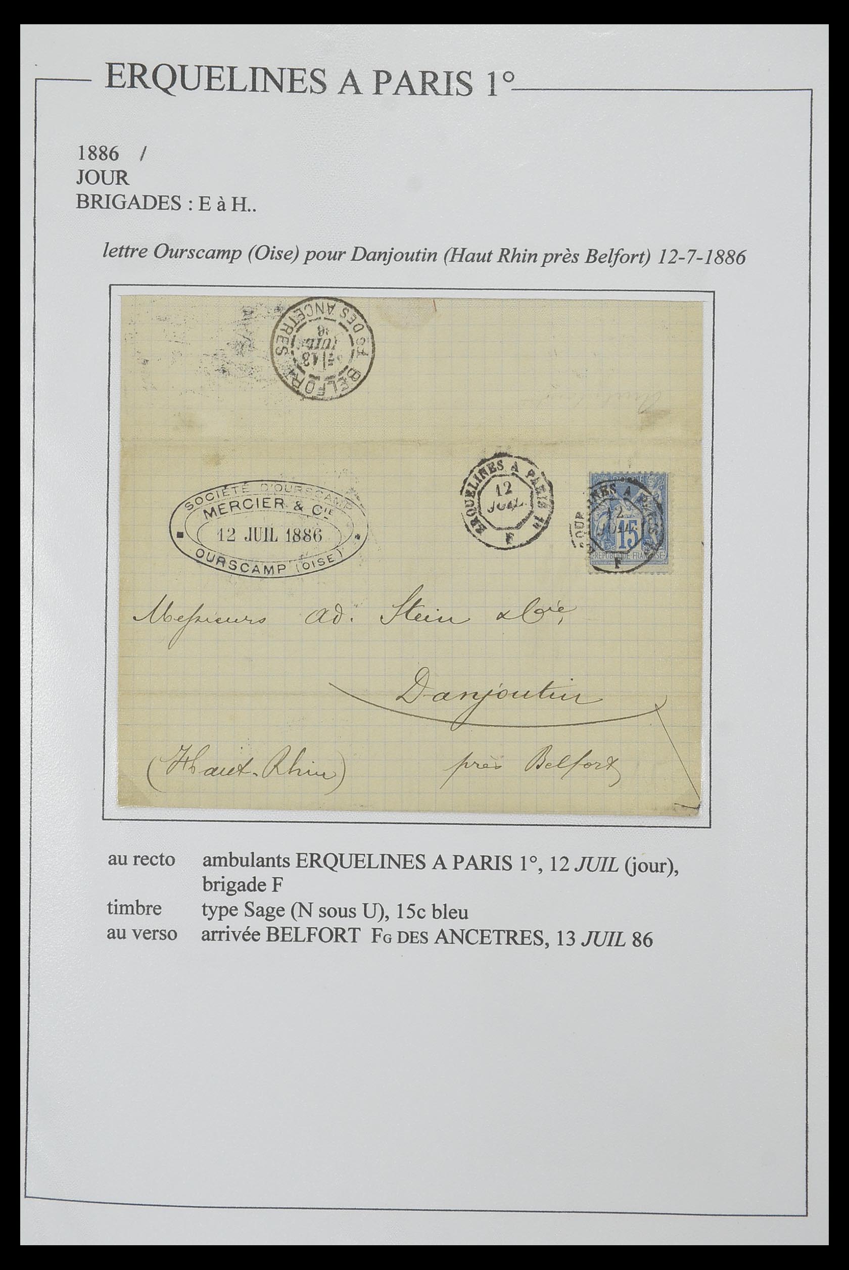 33624 032 - Postzegelverzameling 33624 Frankrijk brieven 1854-1907.