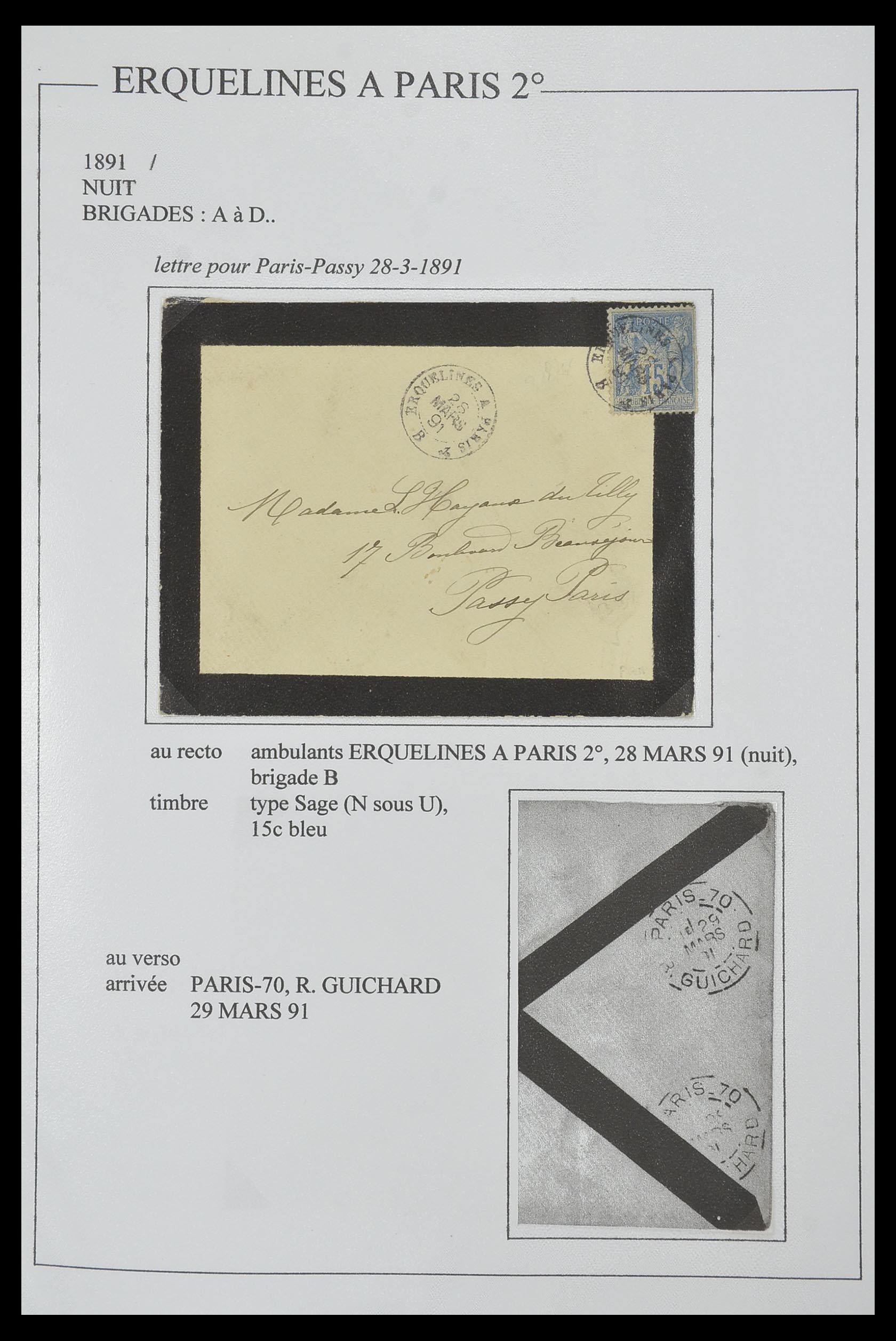 33624 033 - Postzegelverzameling 33624 Frankrijk brieven 1854-1907.
