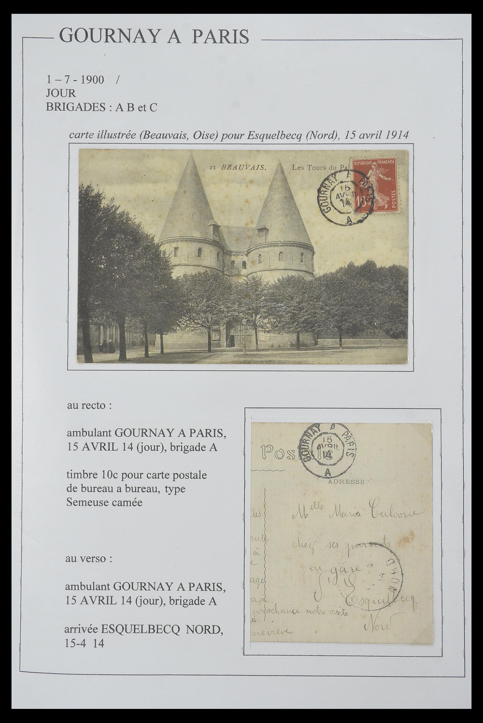 33624 037 - Postzegelverzameling 33624 Frankrijk brieven 1854-1907.