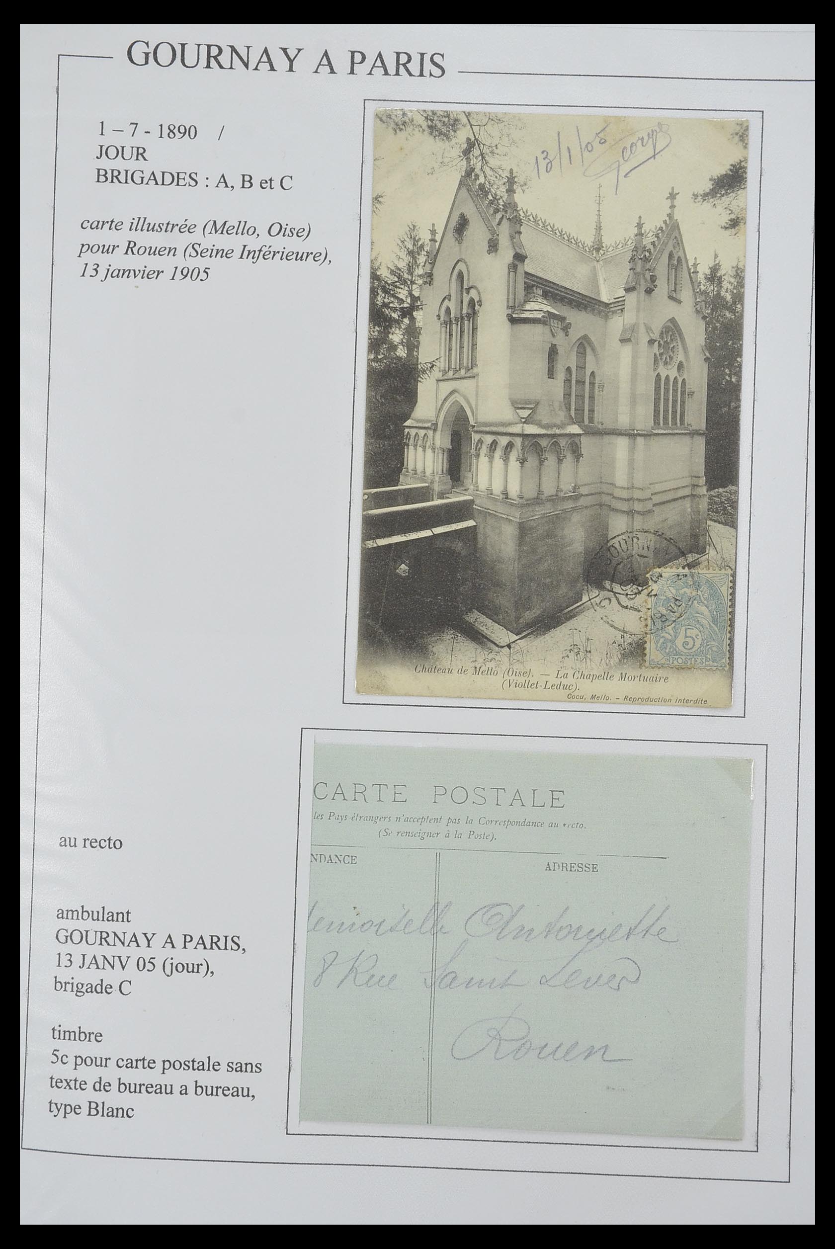 33624 038 - Postzegelverzameling 33624 Frankrijk brieven 1854-1907.
