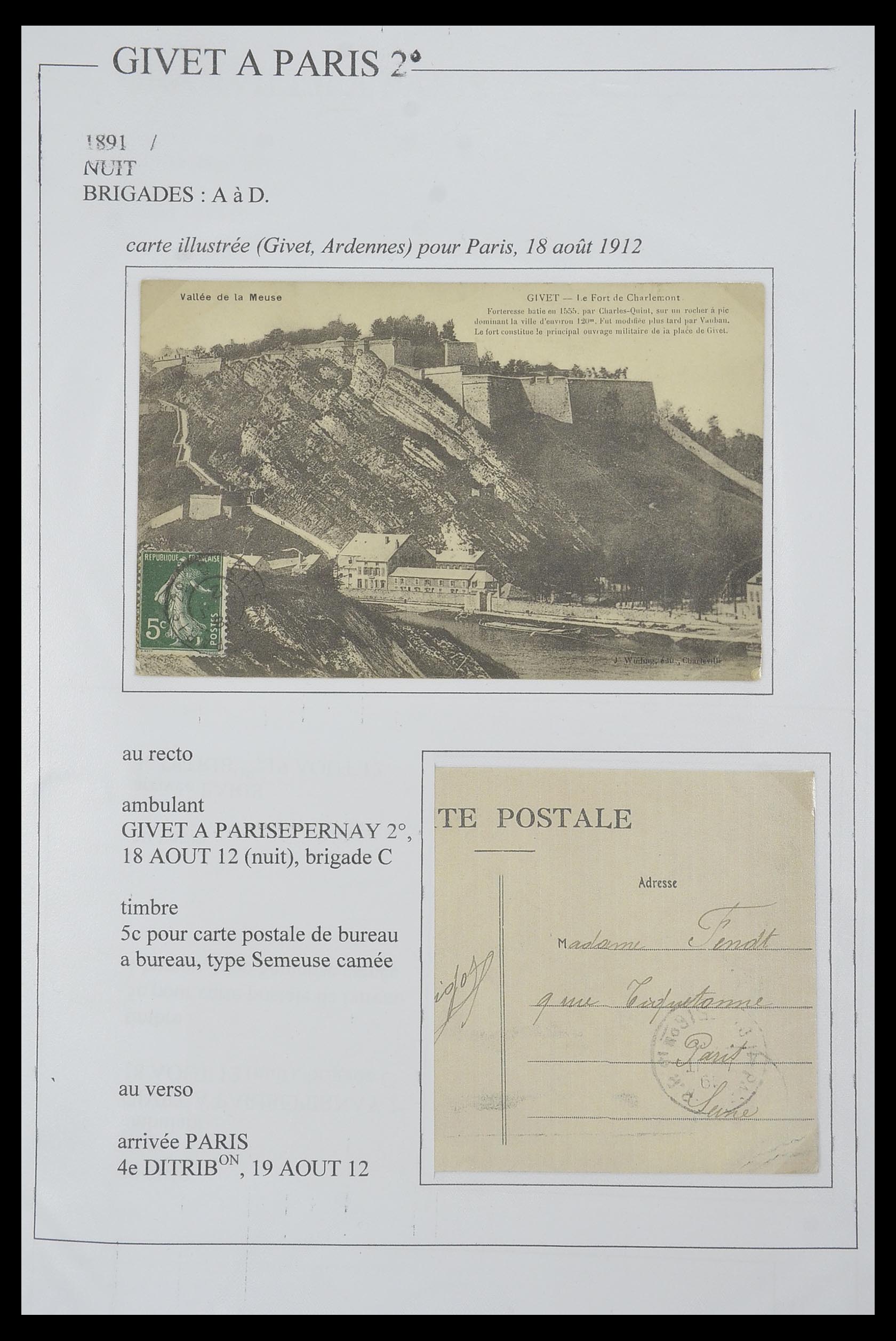 33624 039 - Postzegelverzameling 33624 Frankrijk brieven 1854-1907.