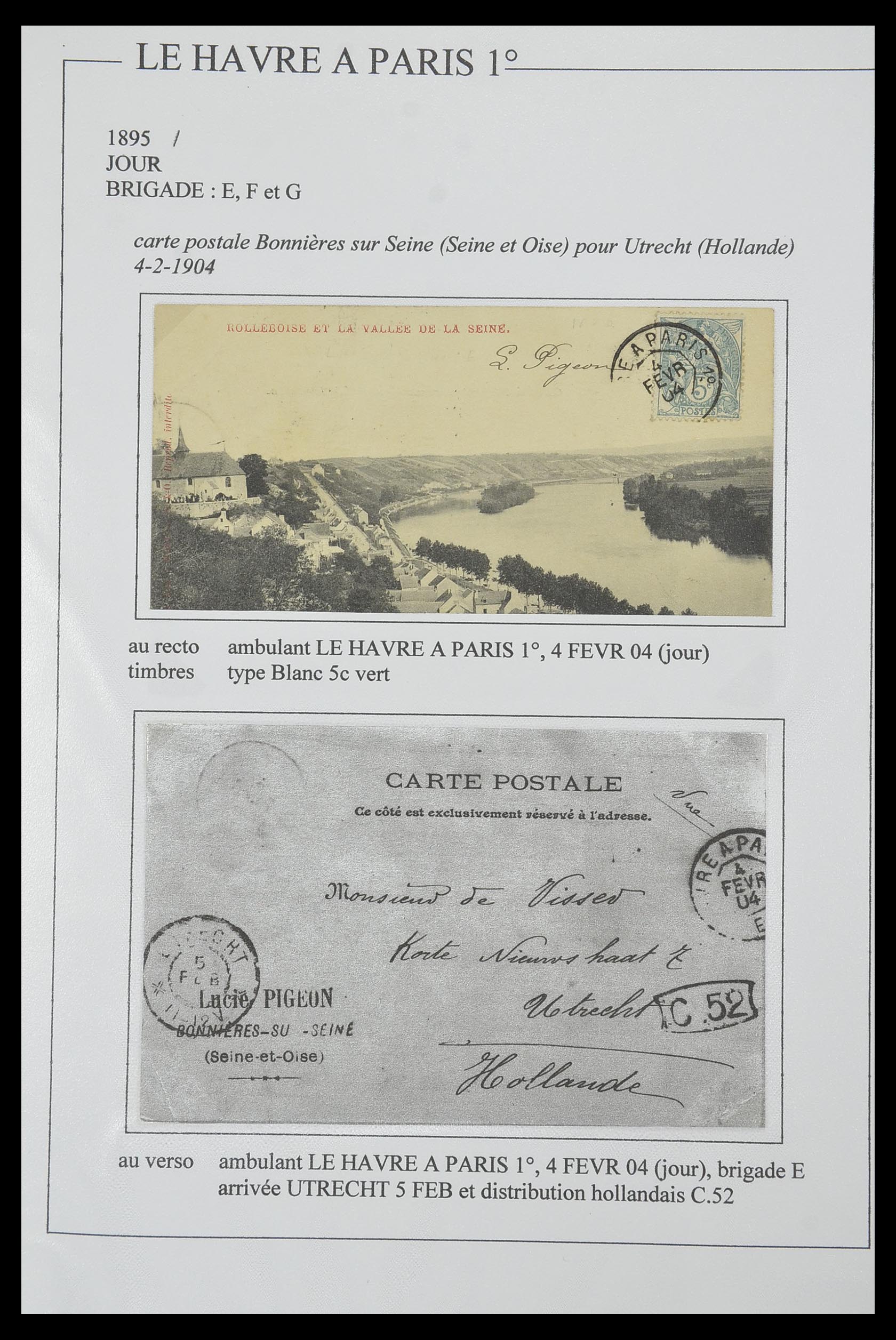 33624 041 - Postzegelverzameling 33624 Frankrijk brieven 1854-1907.