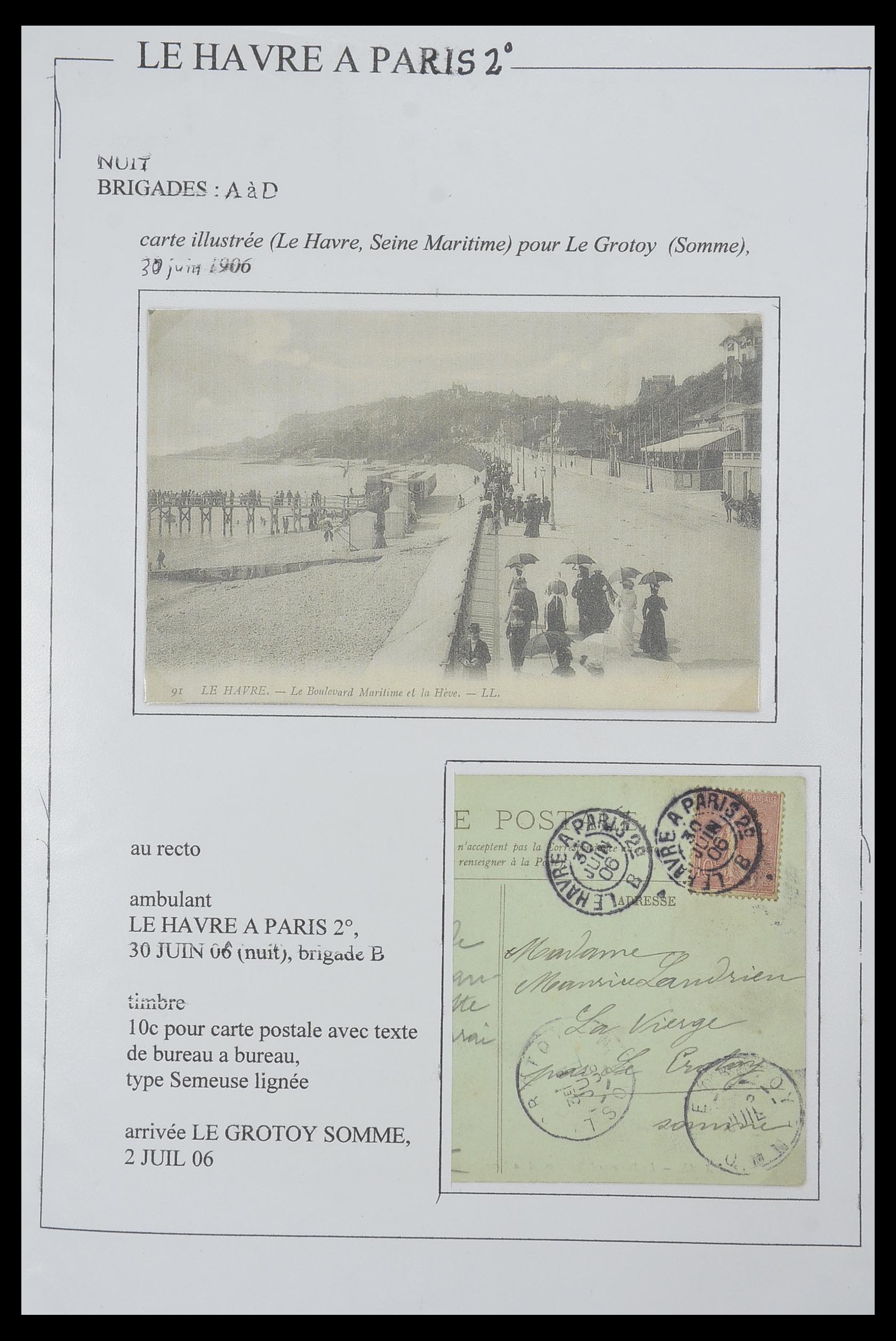33624 043 - Postzegelverzameling 33624 Frankrijk brieven 1854-1907.