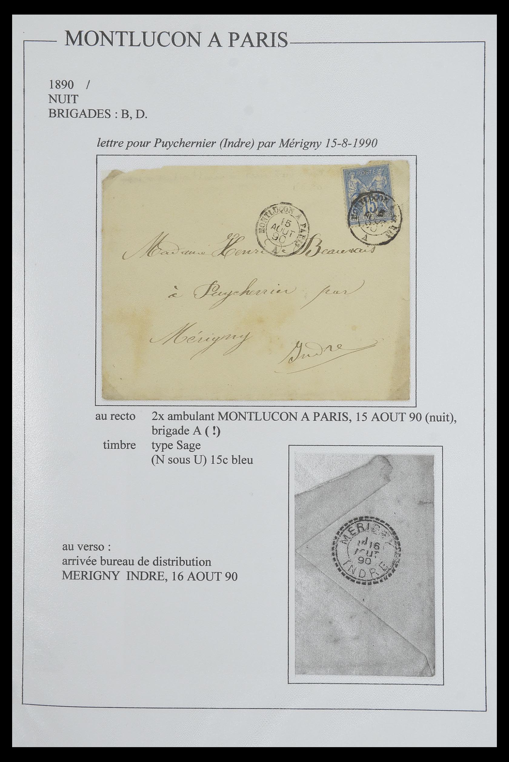 33624 044 - Postzegelverzameling 33624 Frankrijk brieven 1854-1907.