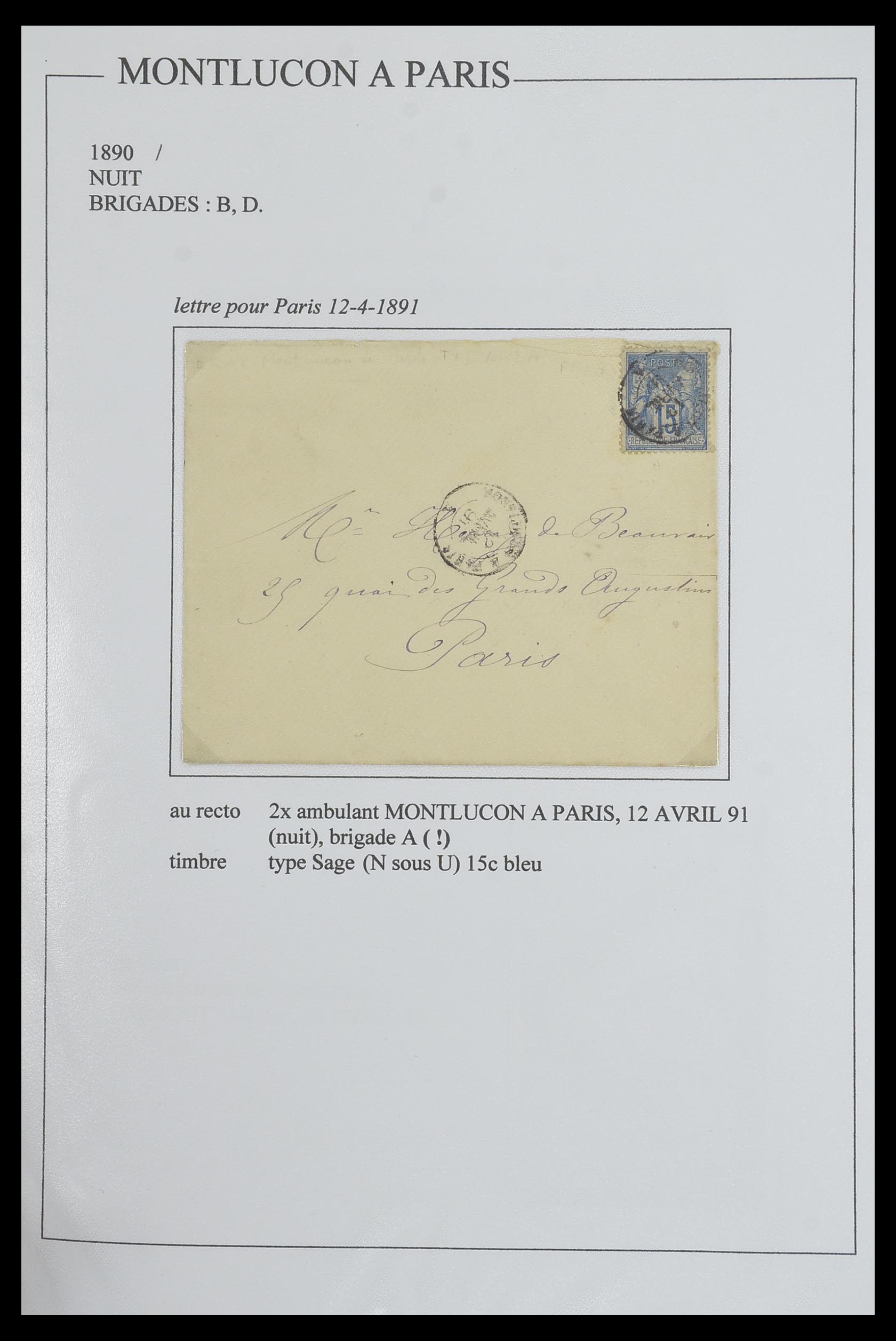 33624 045 - Postzegelverzameling 33624 Frankrijk brieven 1854-1907.