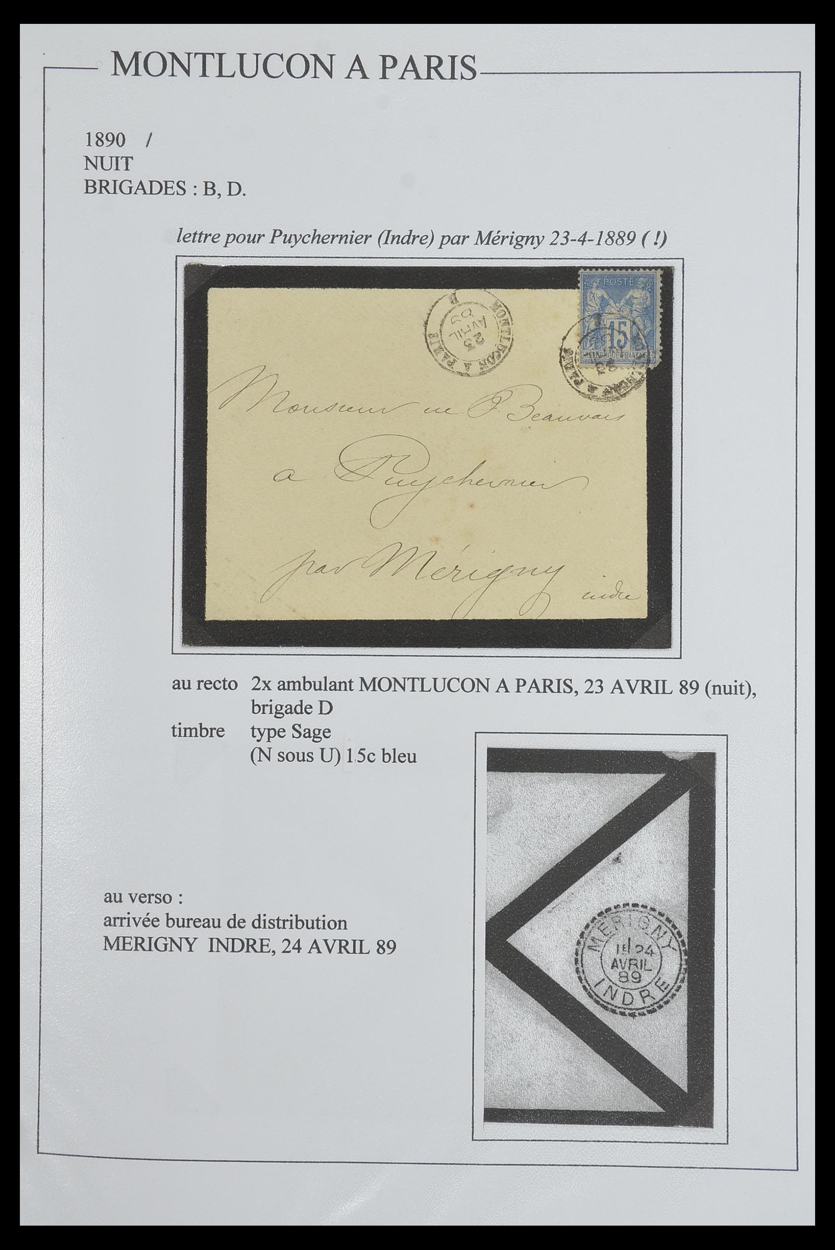 33624 046 - Postzegelverzameling 33624 Frankrijk brieven 1854-1907.