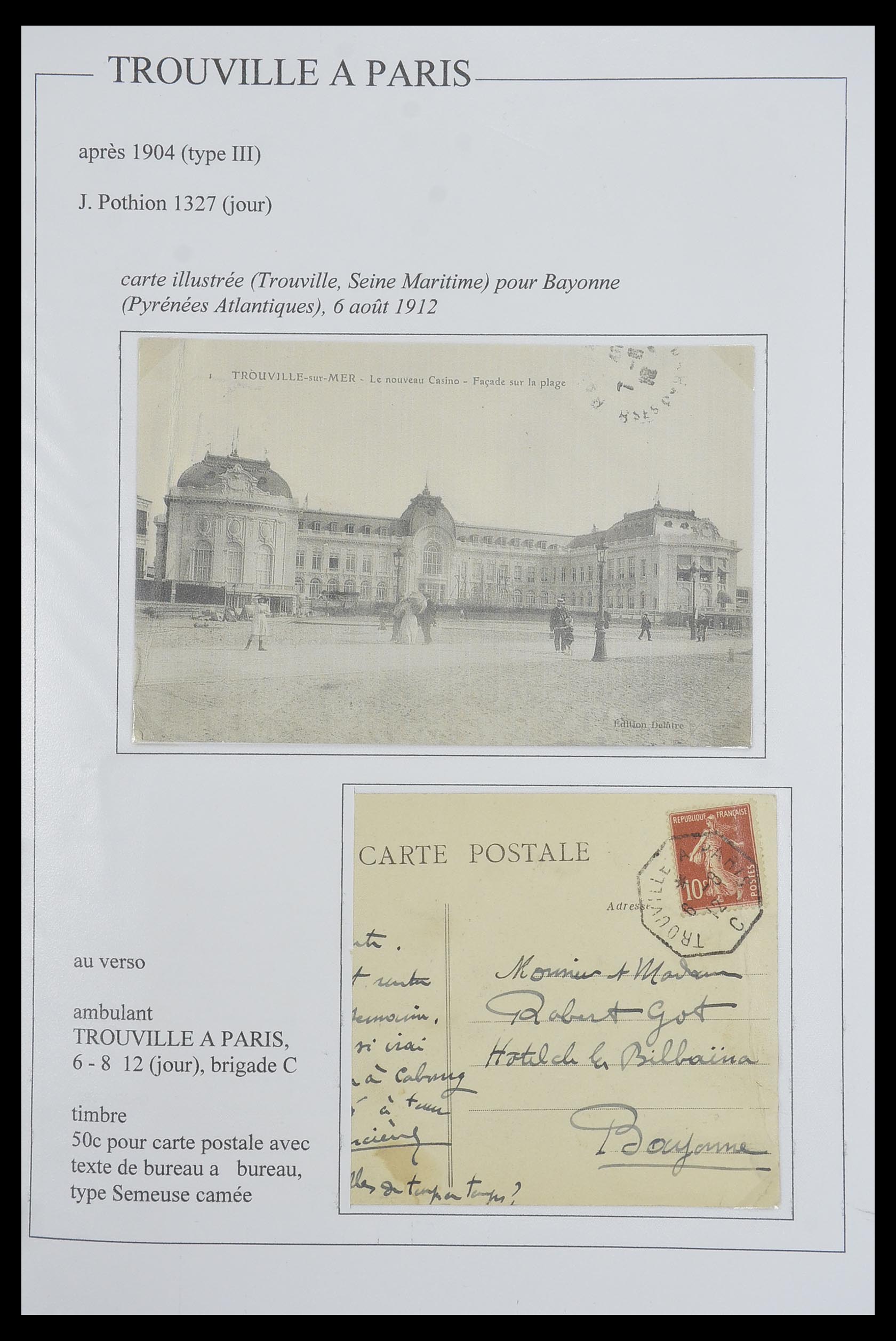 33624 048 - Postzegelverzameling 33624 Frankrijk brieven 1854-1907.
