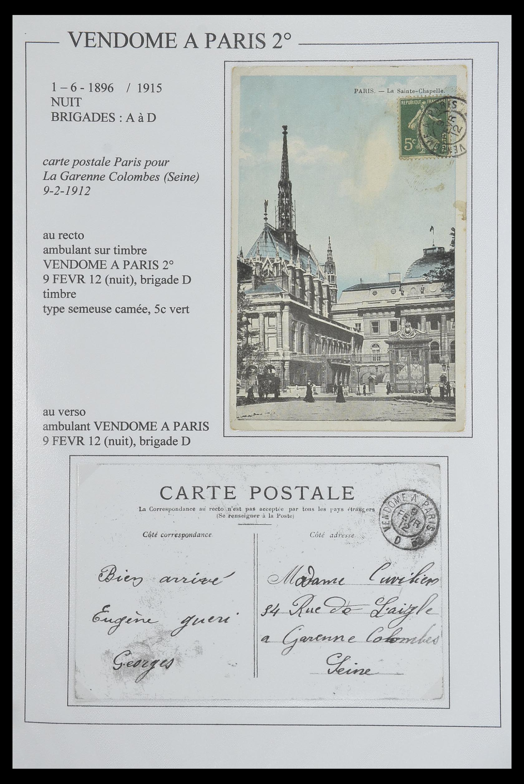 33624 049 - Postzegelverzameling 33624 Frankrijk brieven 1854-1907.
