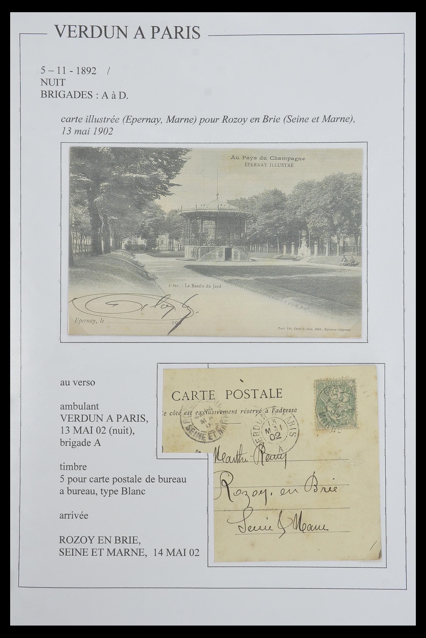 33624 050 - Postzegelverzameling 33624 Frankrijk brieven 1854-1907.