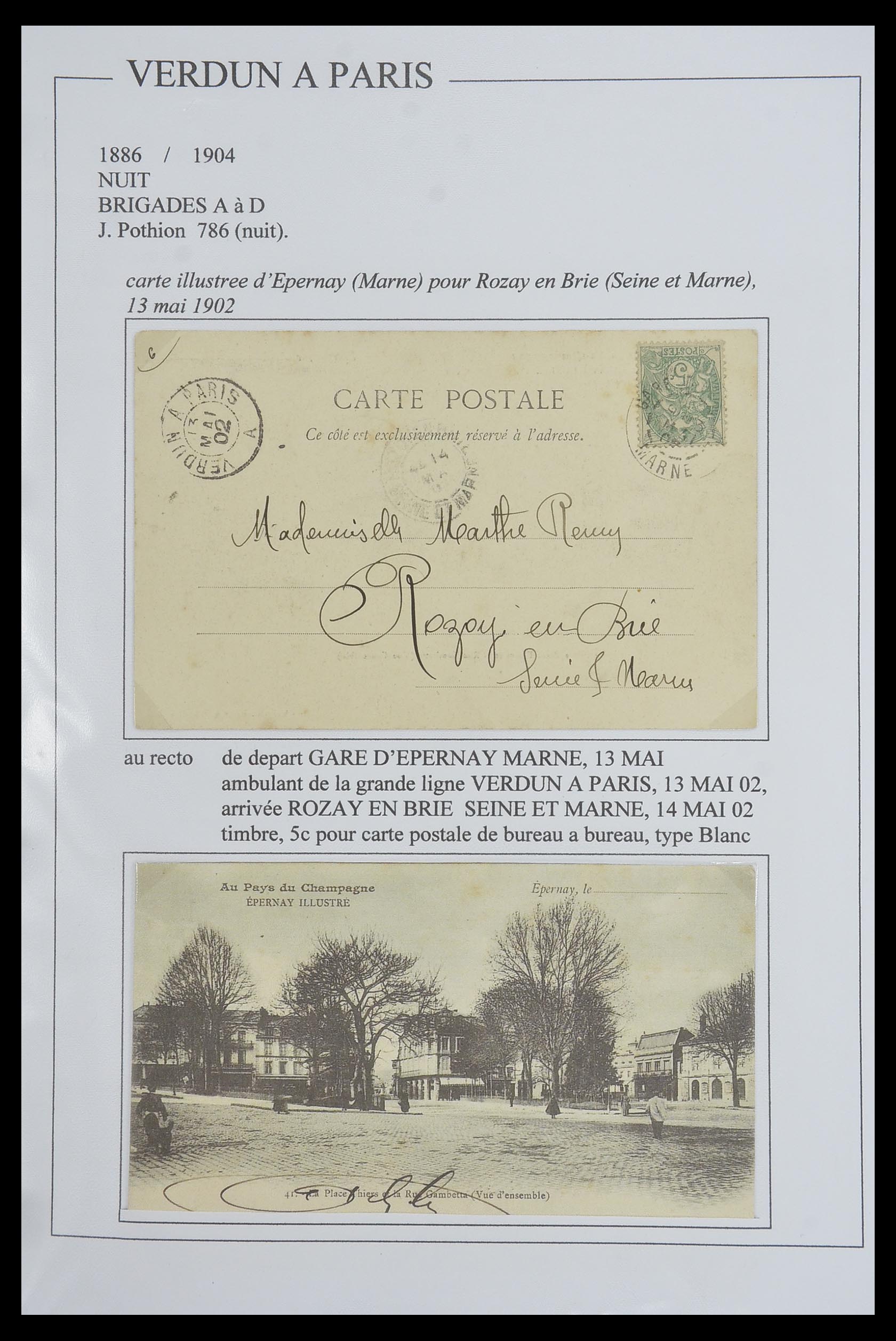 33624 052 - Postzegelverzameling 33624 Frankrijk brieven 1854-1907.