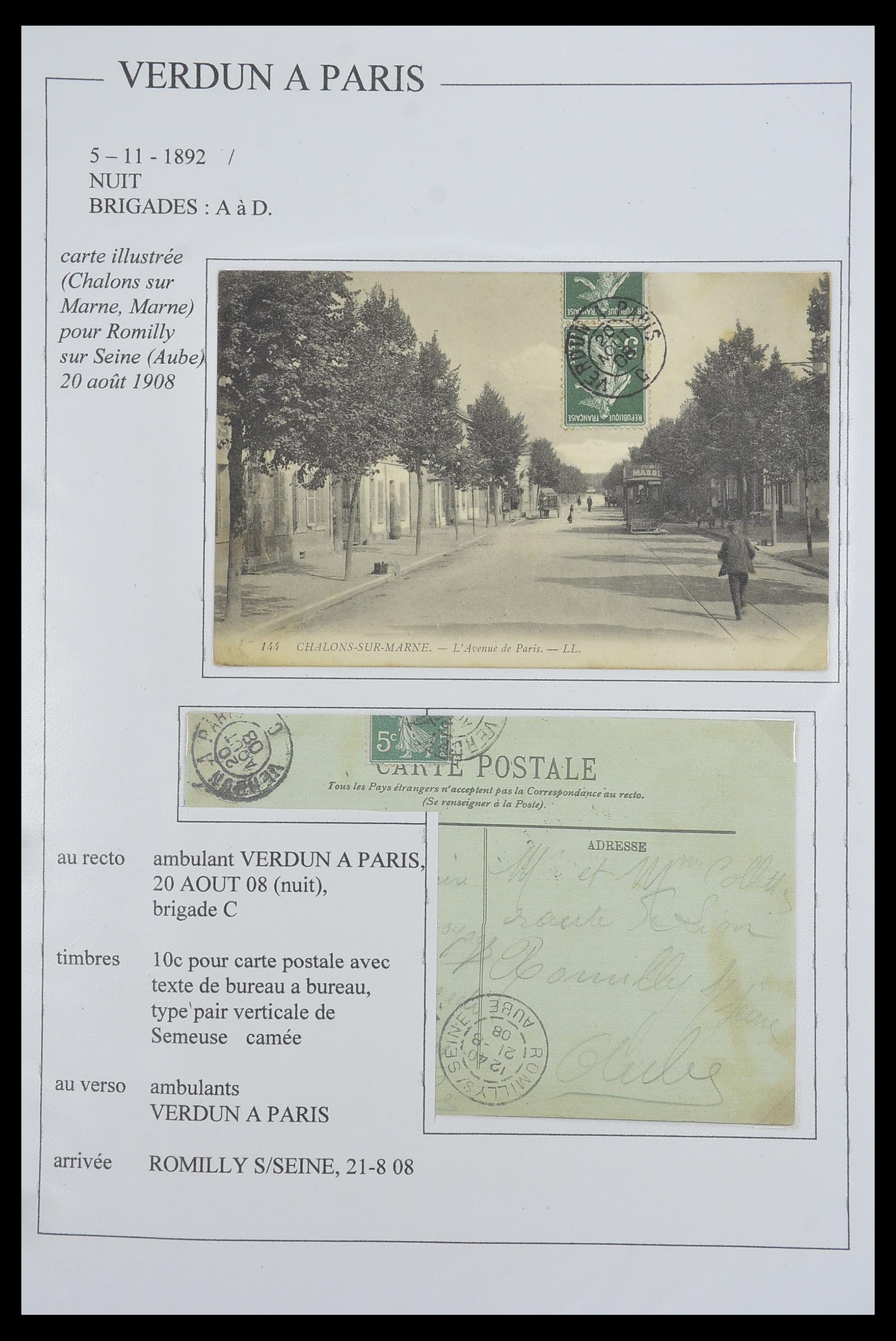 33624 053 - Postzegelverzameling 33624 Frankrijk brieven 1854-1907.