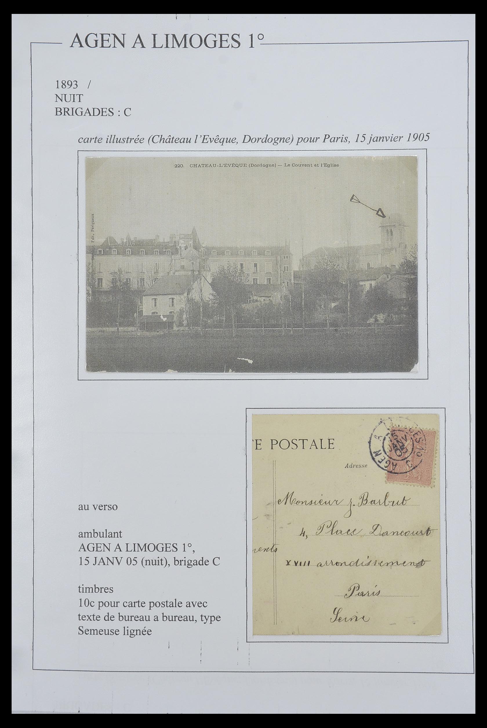 33624 054 - Postzegelverzameling 33624 Frankrijk brieven 1854-1907.