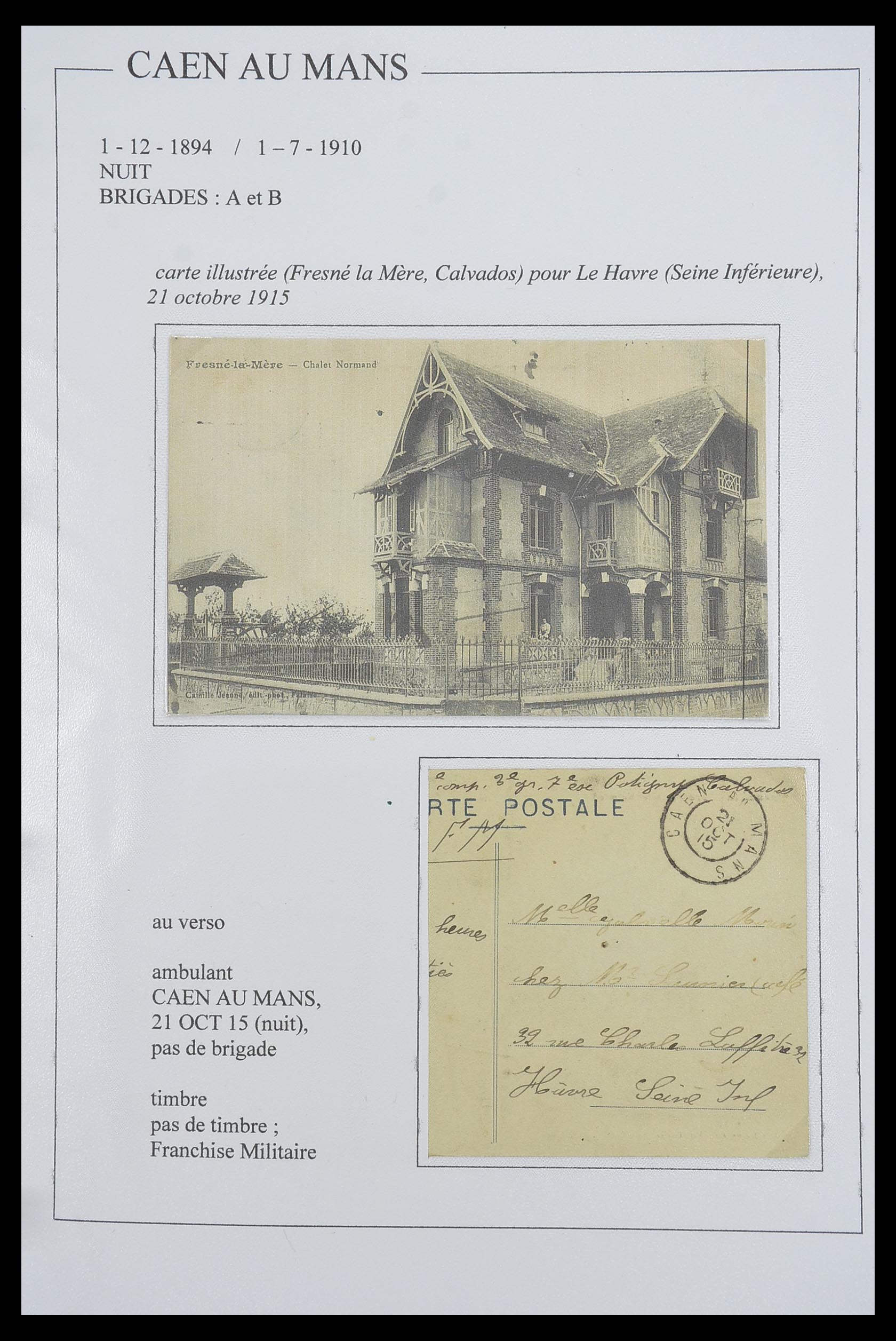 33624 056 - Postzegelverzameling 33624 Frankrijk brieven 1854-1907.