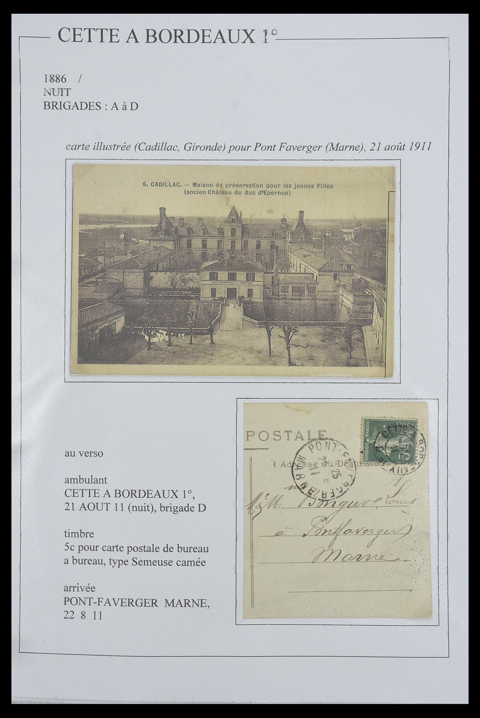 33624 057 - Postzegelverzameling 33624 Frankrijk brieven 1854-1907.