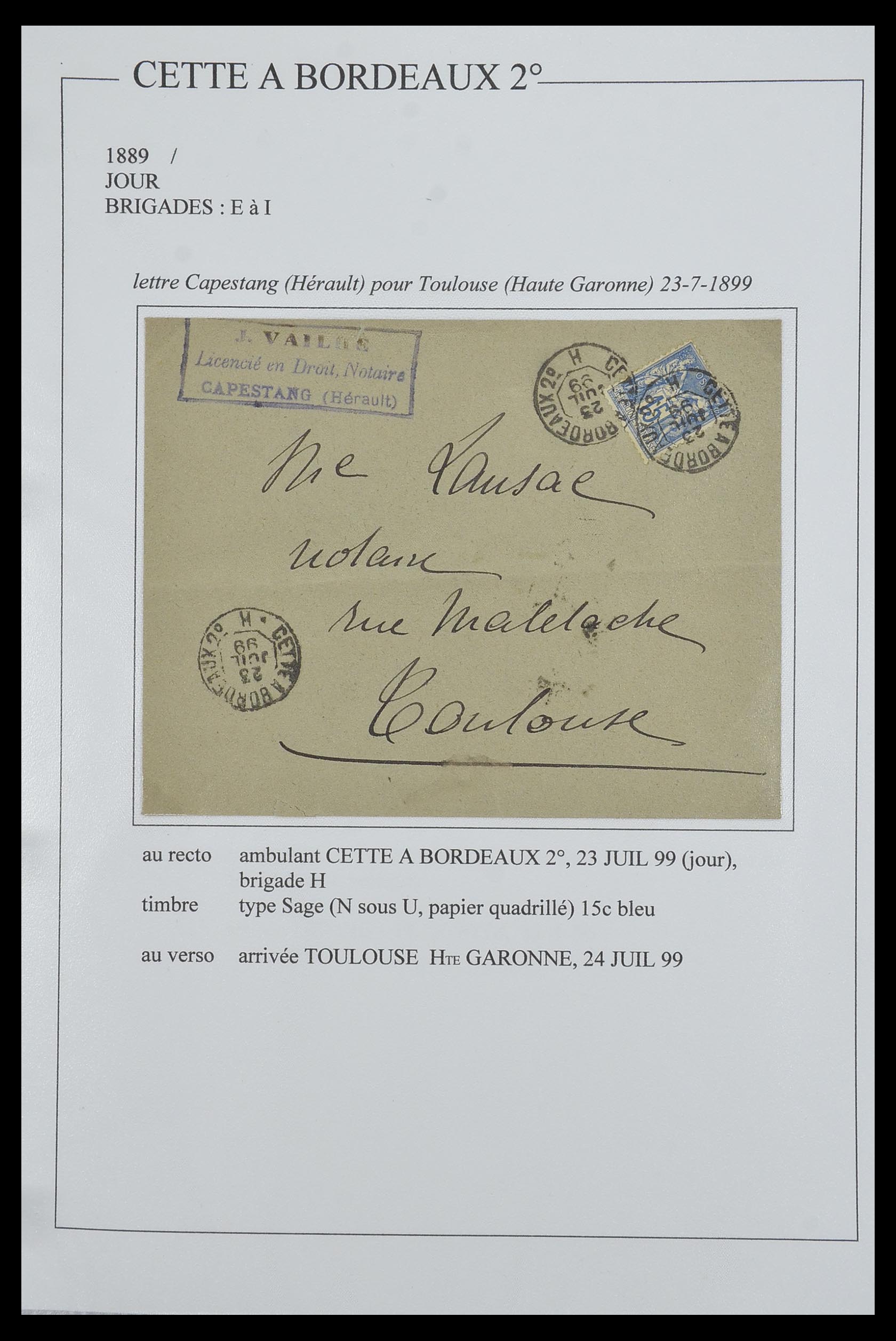 33624 058 - Postzegelverzameling 33624 Frankrijk brieven 1854-1907.