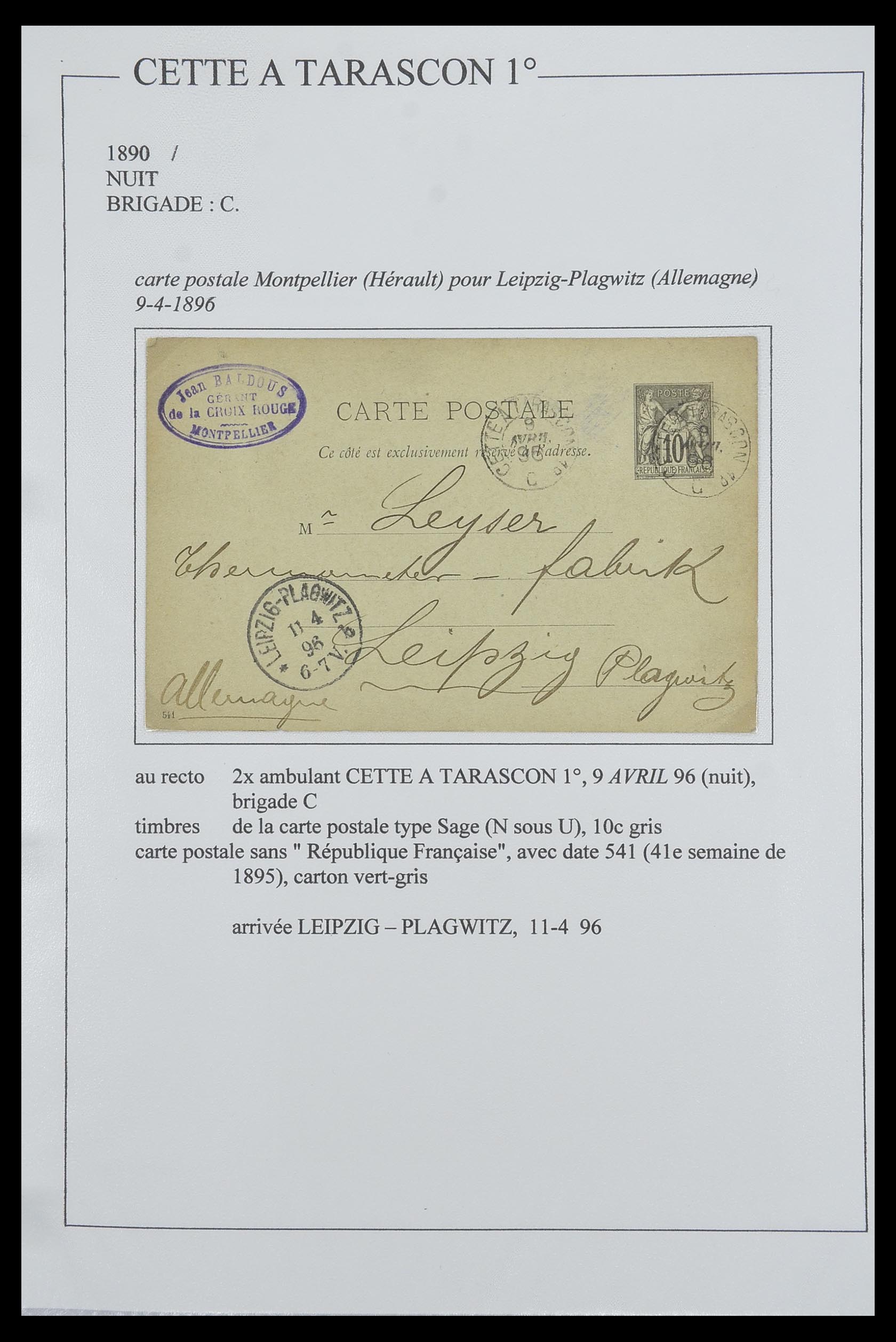 33624 059 - Postzegelverzameling 33624 Frankrijk brieven 1854-1907.