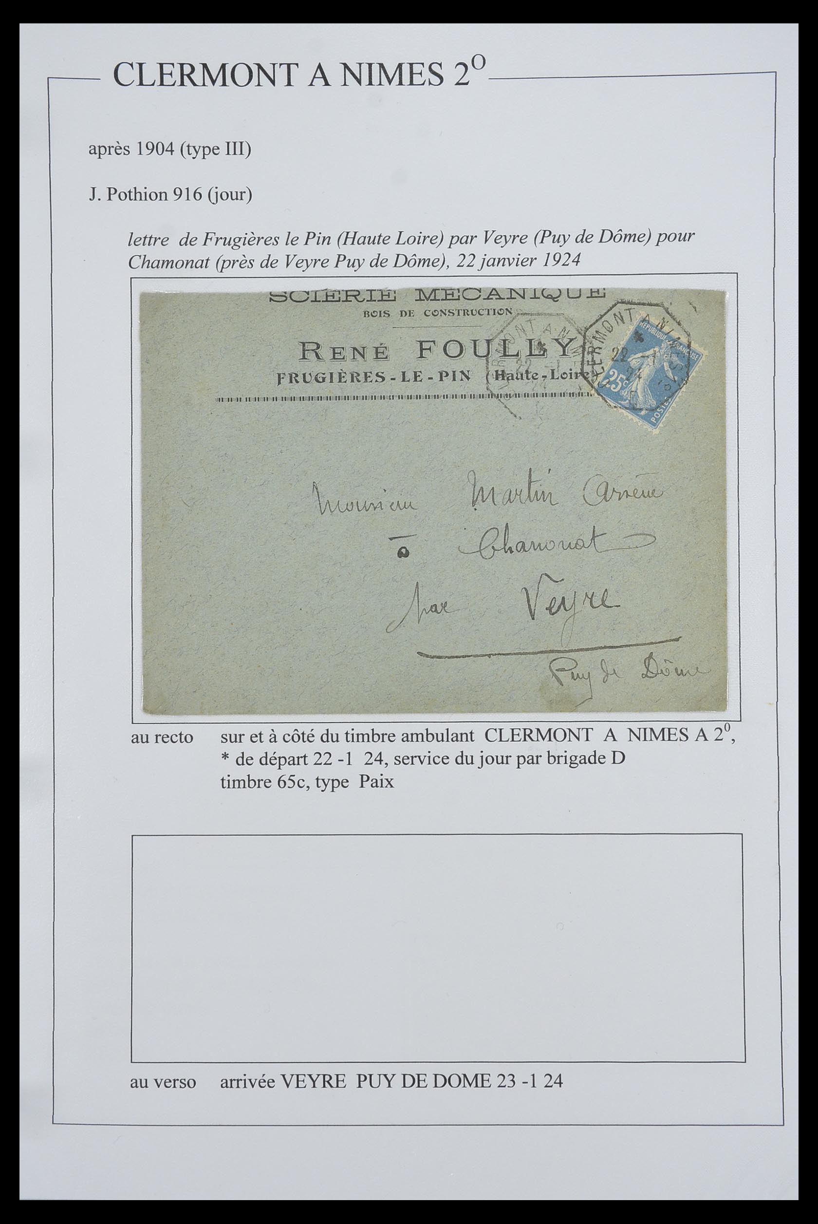 33624 063 - Postzegelverzameling 33624 Frankrijk brieven 1854-1907.