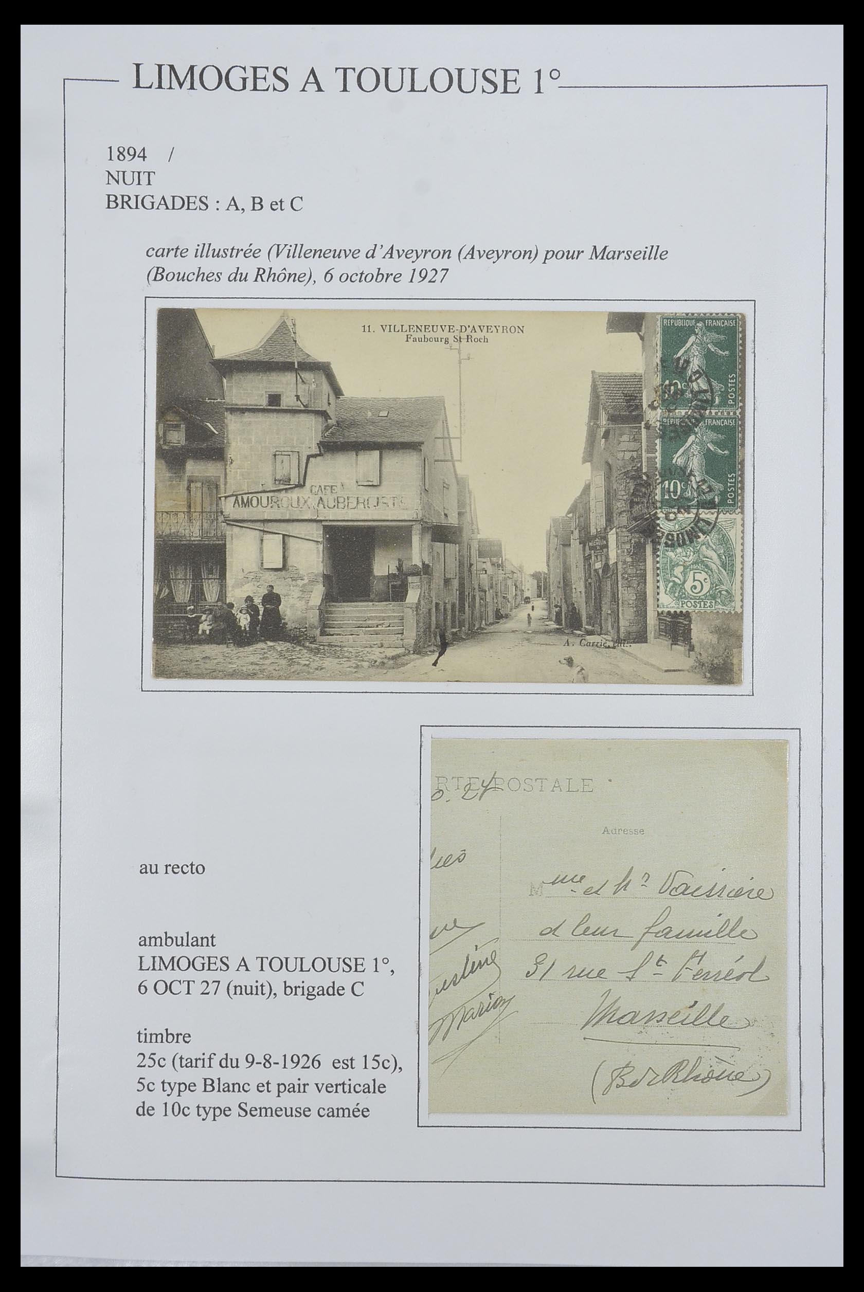 33624 069 - Postzegelverzameling 33624 Frankrijk brieven 1854-1907.