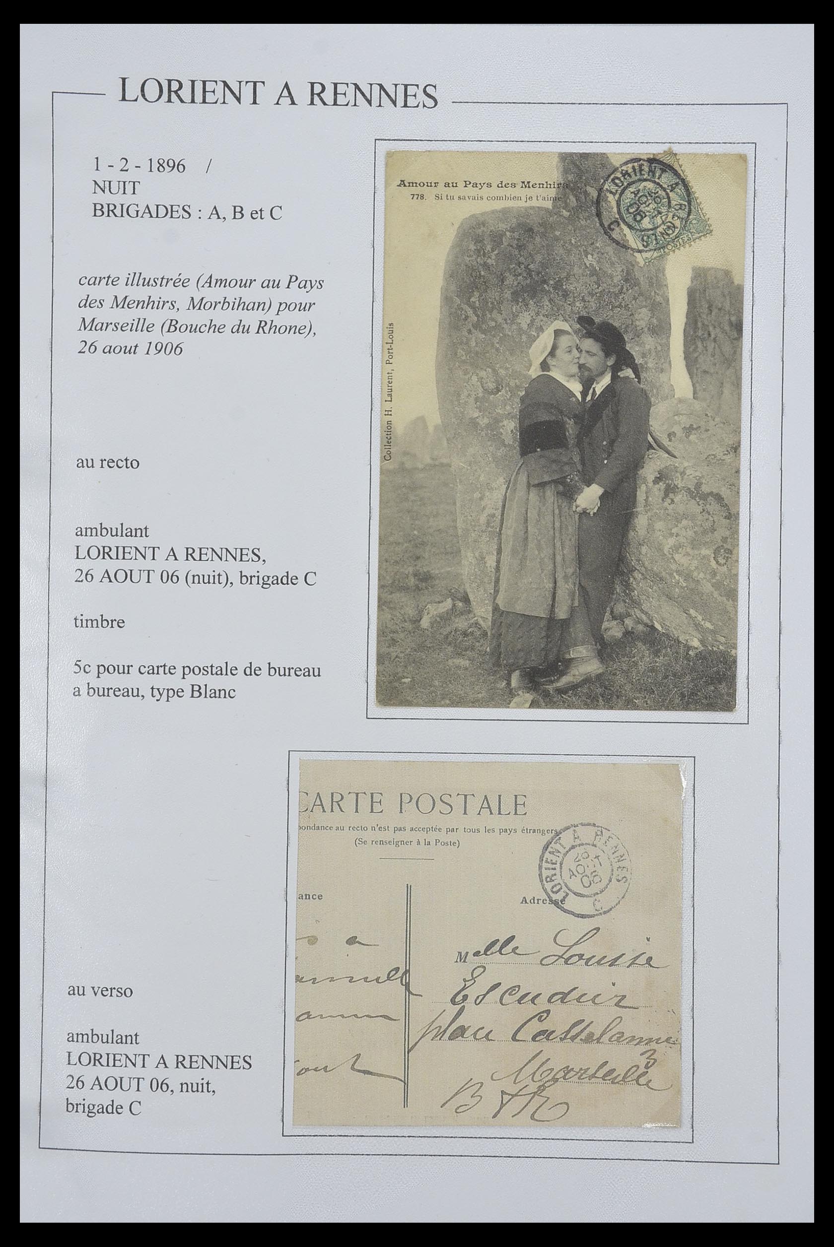 33624 071 - Postzegelverzameling 33624 Frankrijk brieven 1854-1907.