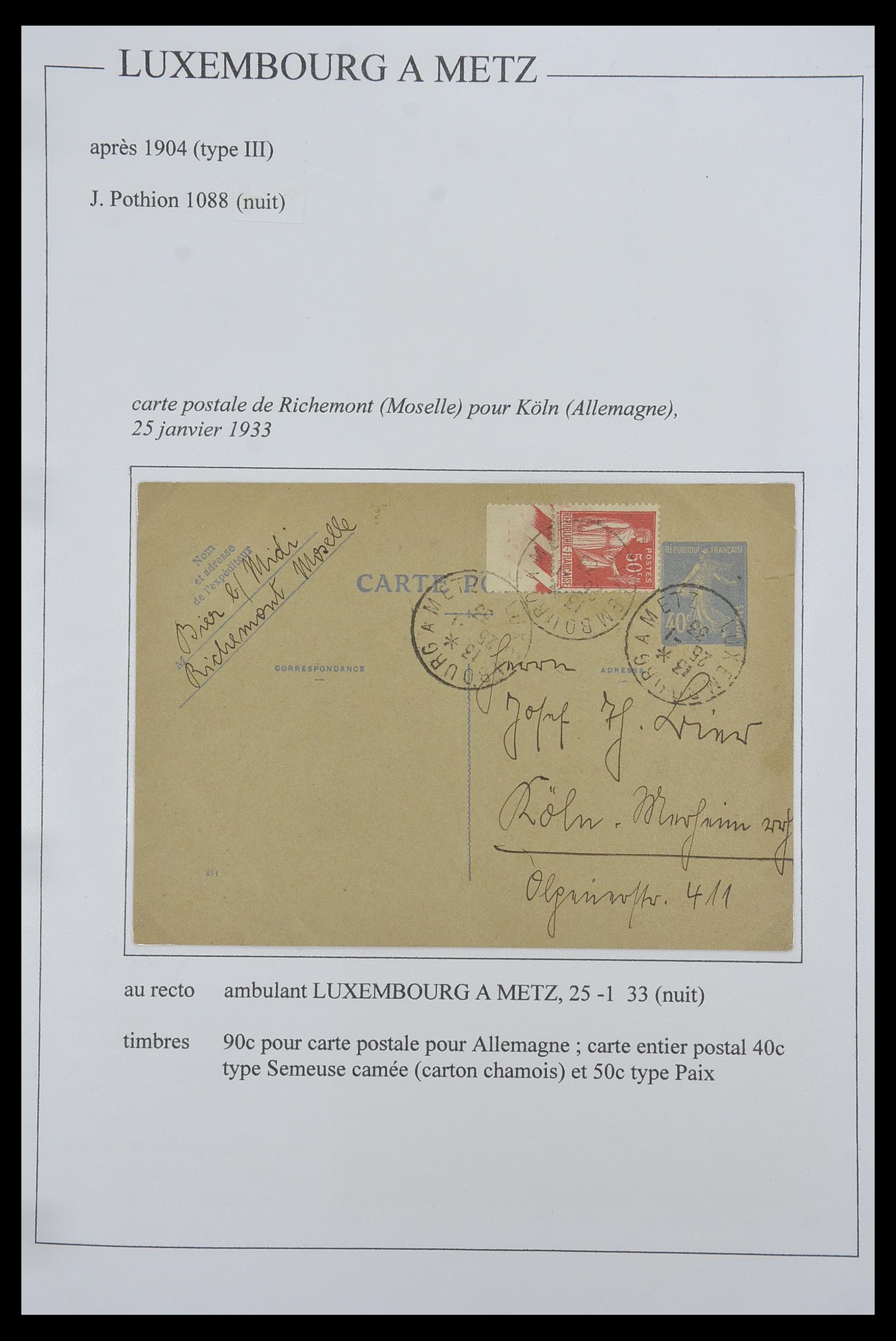 33624 073 - Postzegelverzameling 33624 Frankrijk brieven 1854-1907.