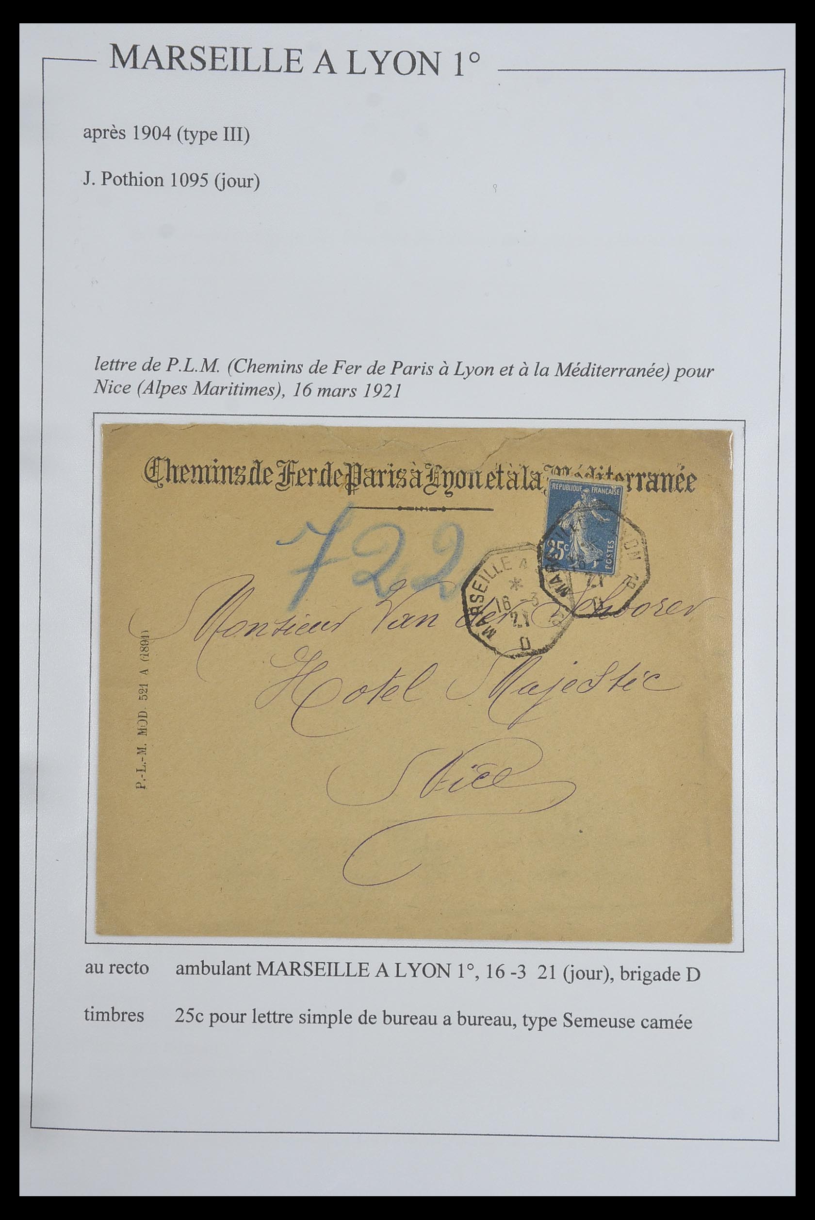33624 075 - Postzegelverzameling 33624 Frankrijk brieven 1854-1907.