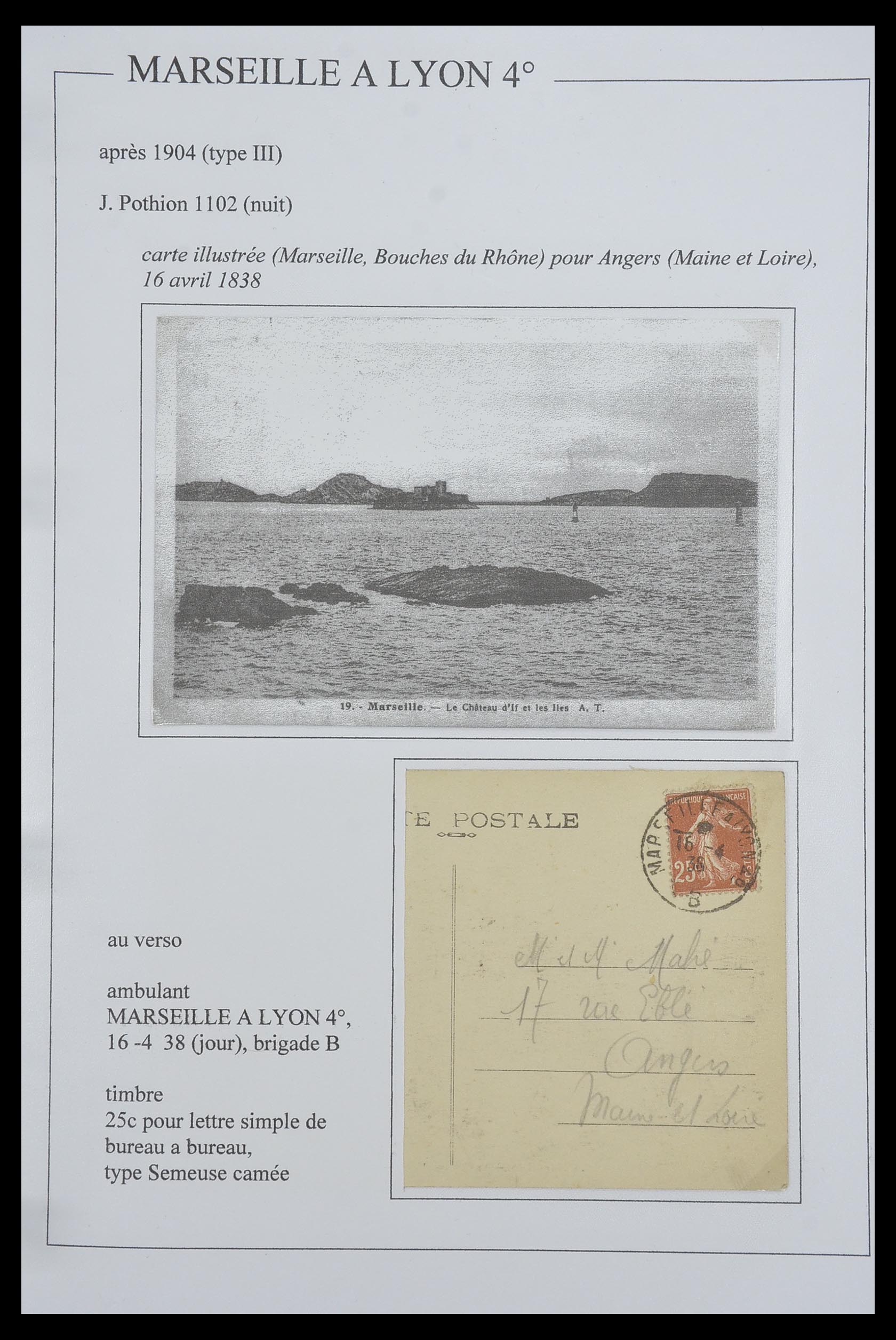 33624 076 - Postzegelverzameling 33624 Frankrijk brieven 1854-1907.
