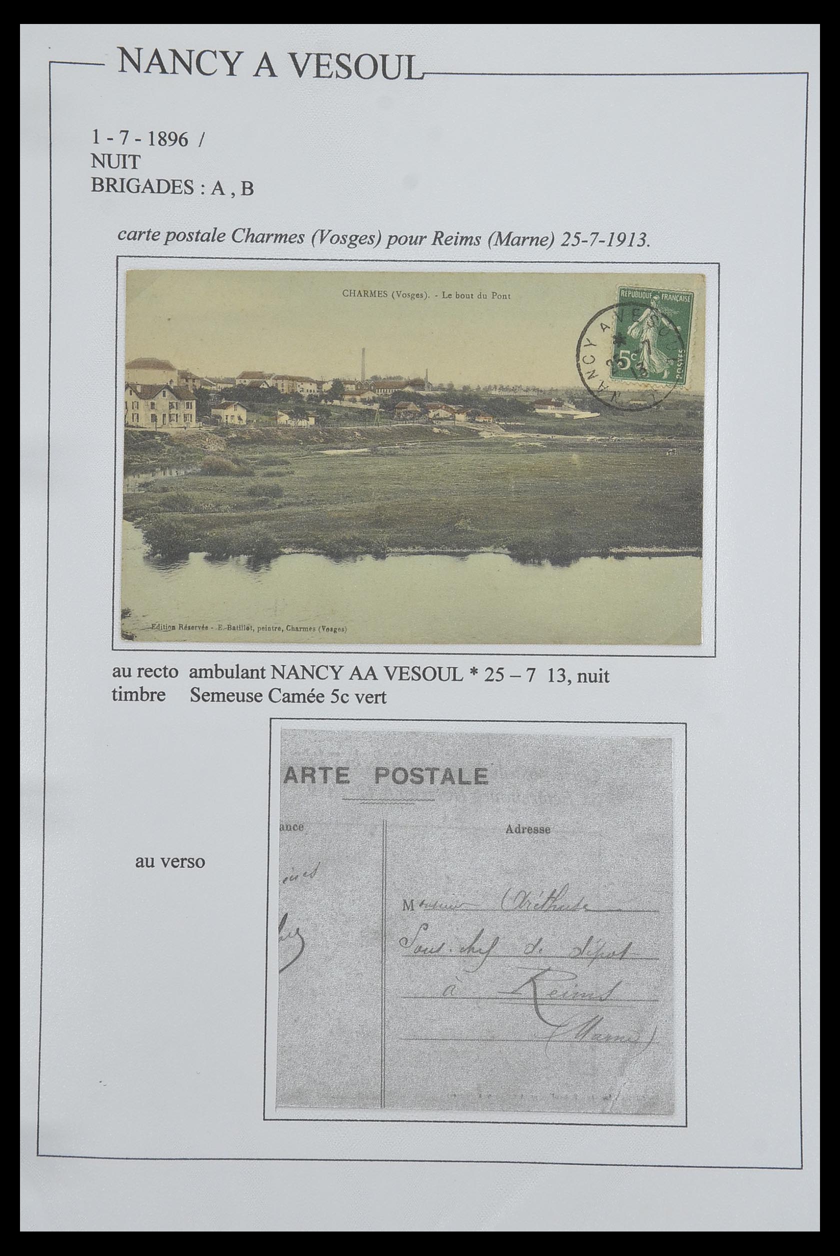 33624 083 - Postzegelverzameling 33624 Frankrijk brieven 1854-1907.