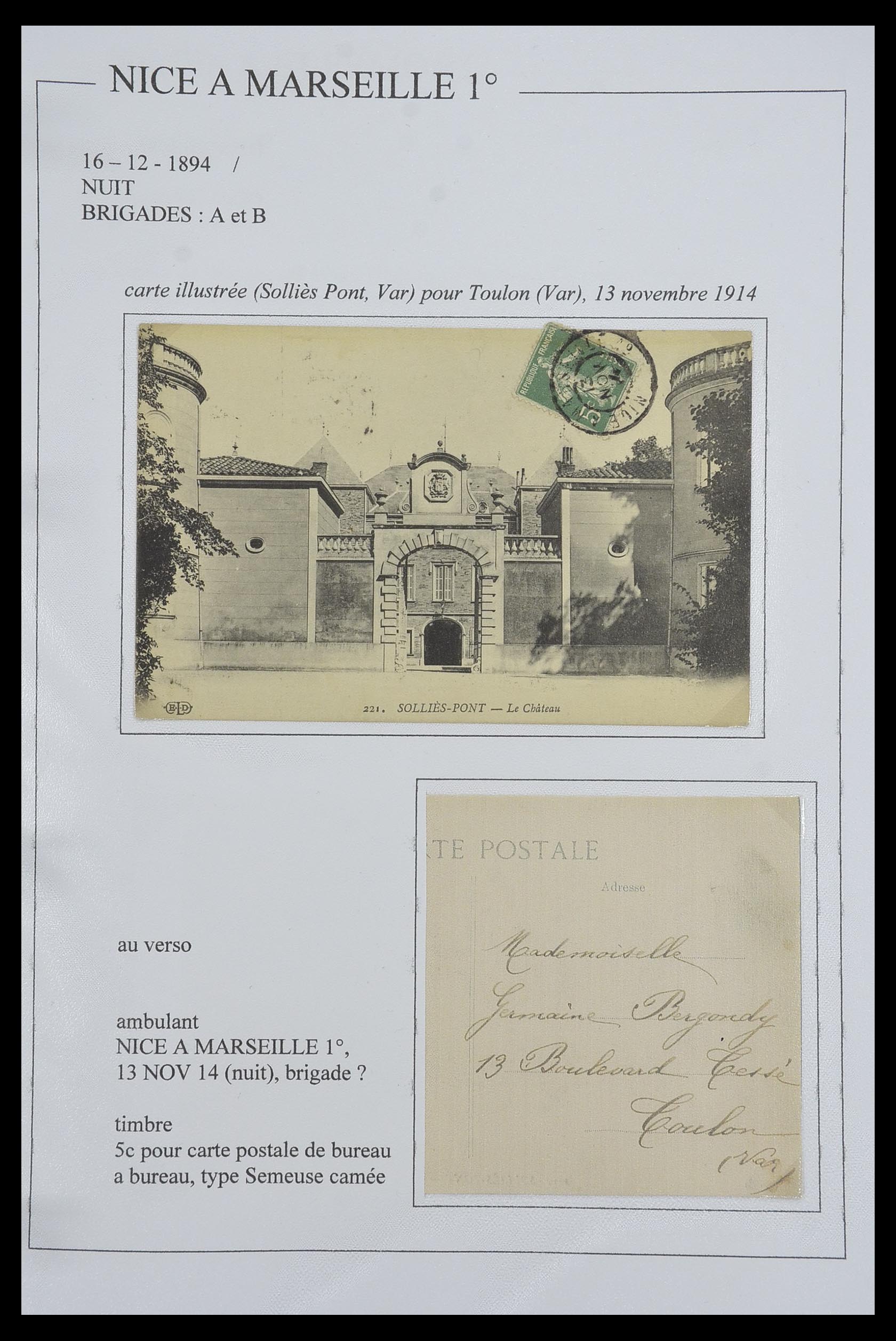 33624 084 - Postzegelverzameling 33624 Frankrijk brieven 1854-1907.